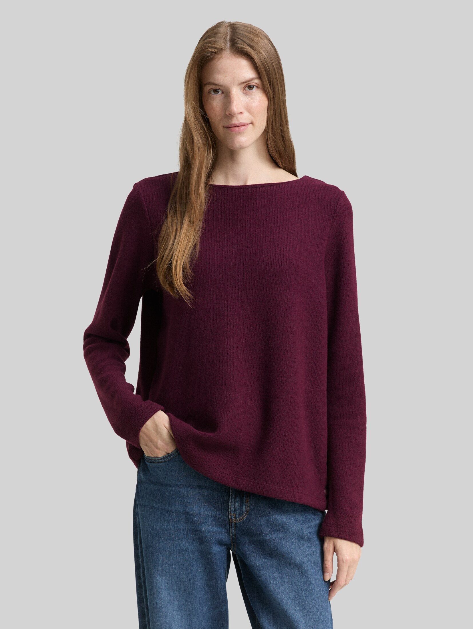 TOM TAILOR Sweatshirt Strick & Sweatshirts Soft-Touch Sweatshirt mit Knopf-Details