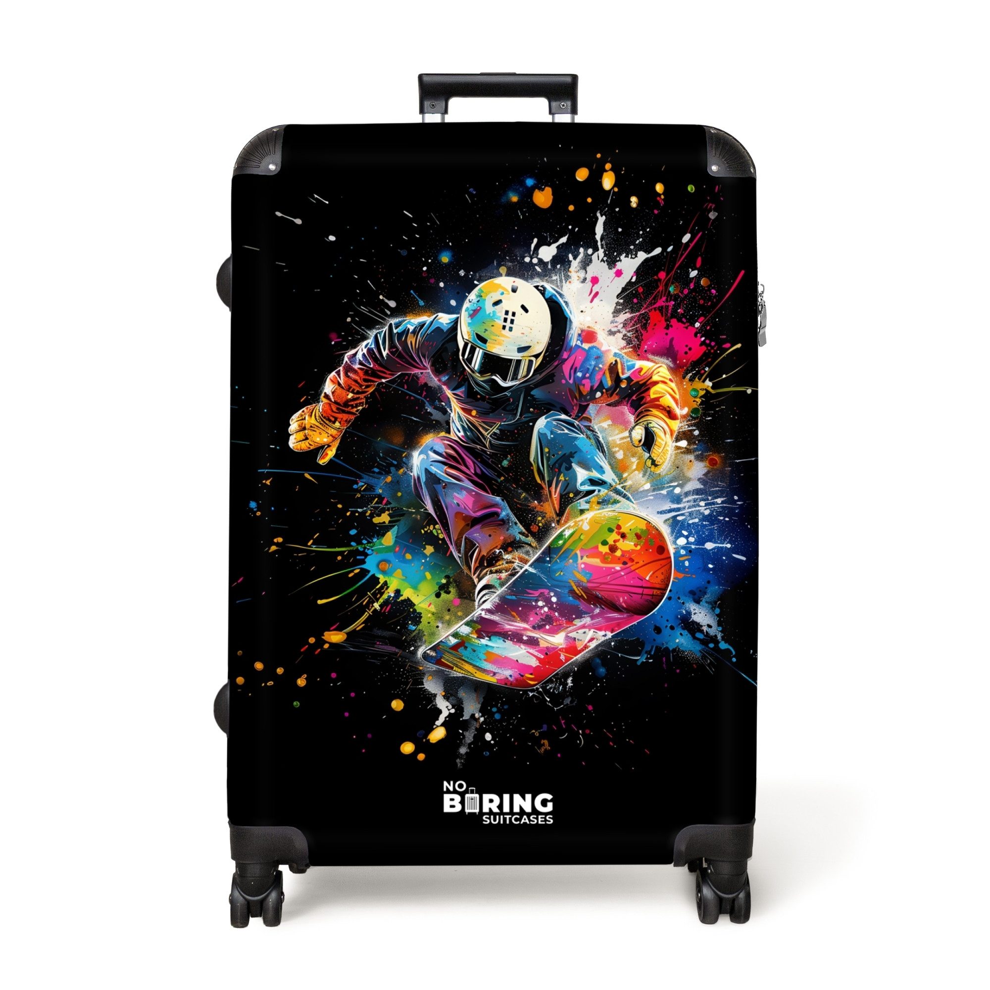 NoBoringSuitcases.com© Hartschalen-Trolley Snowboarder mit Graffiti 77 günstig online kaufen