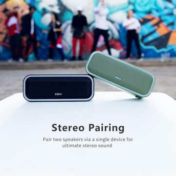 DOSS Stereo Wireless Lautsprecher (Bluetooth, 24 W, Bluetooth Musikbox Lichtern, Stereo-Pairing, IPX5 Wasserdicht, 15 Std)