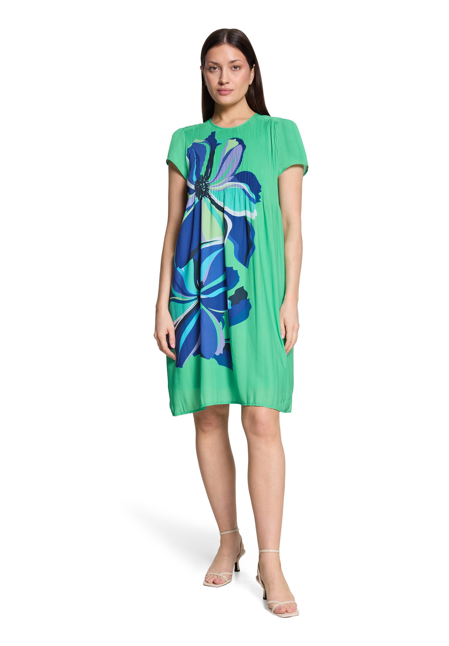 Plisseekleid Damen kurzarm