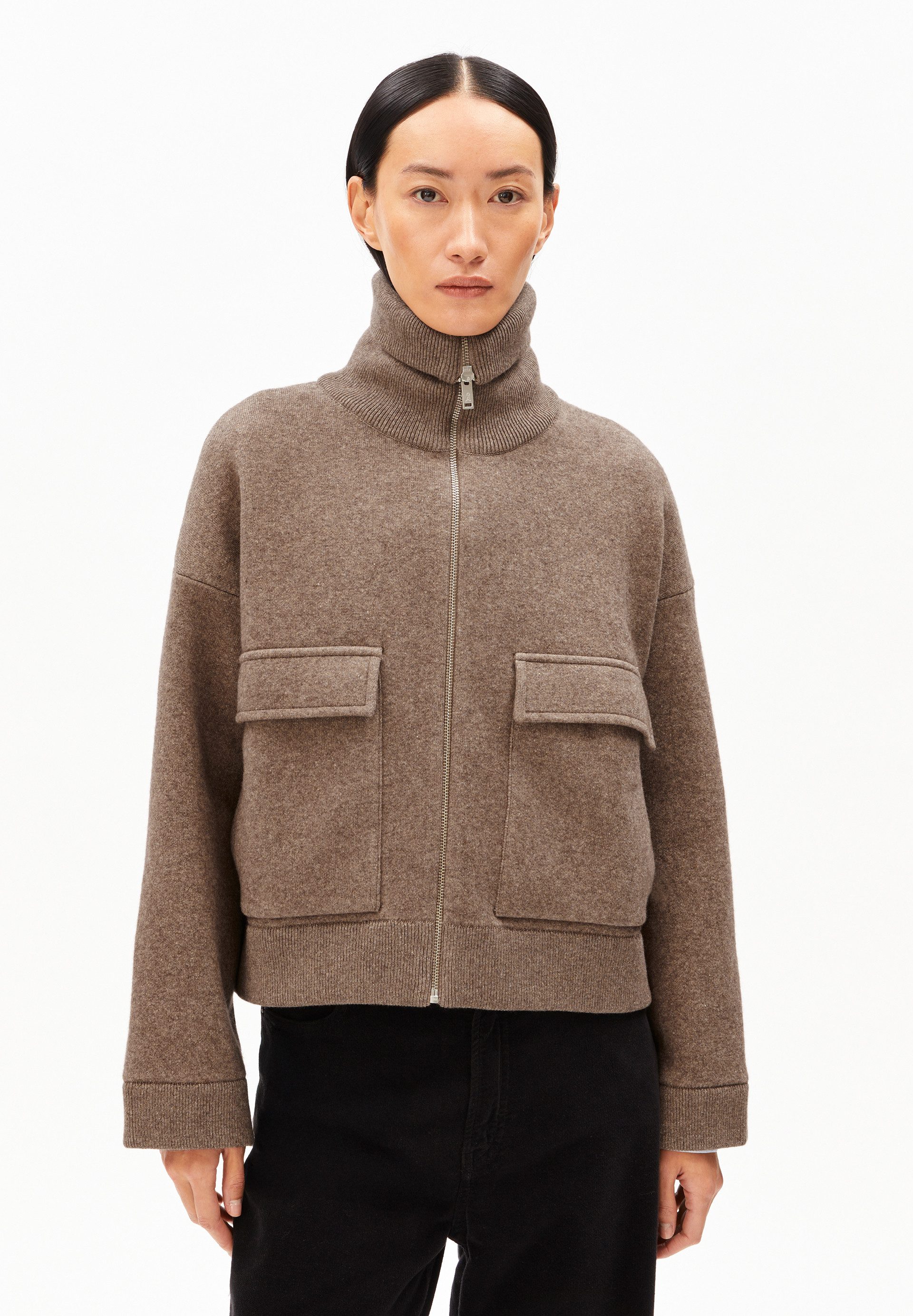 Armedangels Blouson JOANIAAS Strickjacke aus Bio-Woll Mix Oversized Fit günstig online kaufen