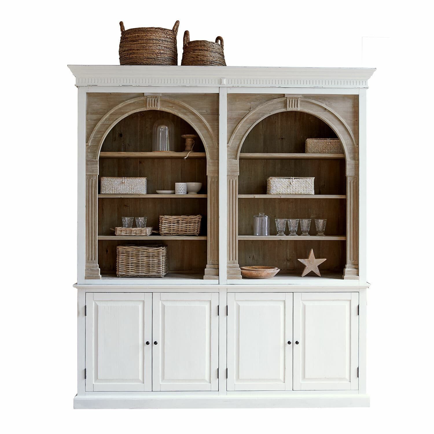 Mirabeau Hochschrank Schrank Brenneville weiß/braun