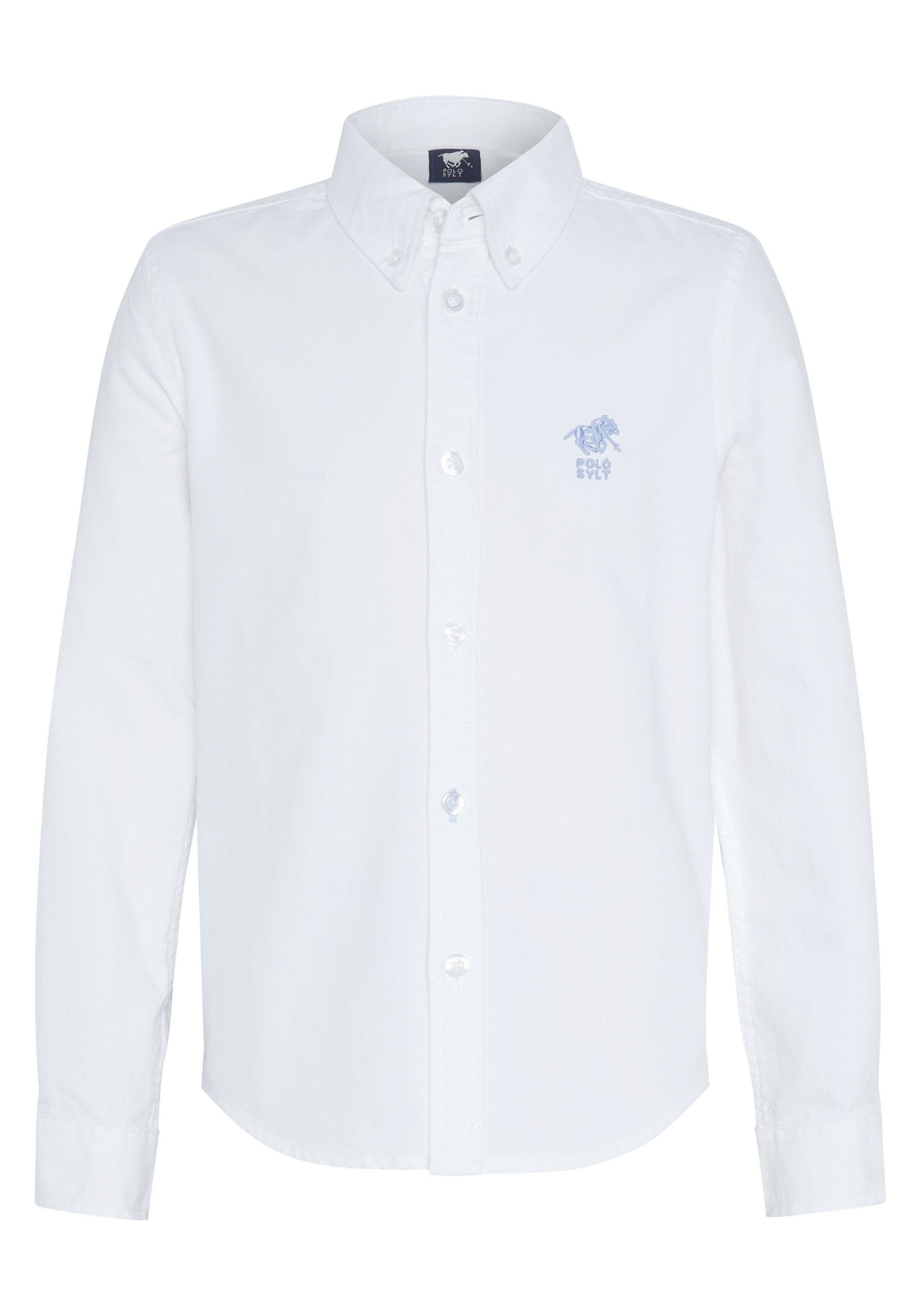 Langarmhemd mit geknöpftem Kragen und Logo-Stitching