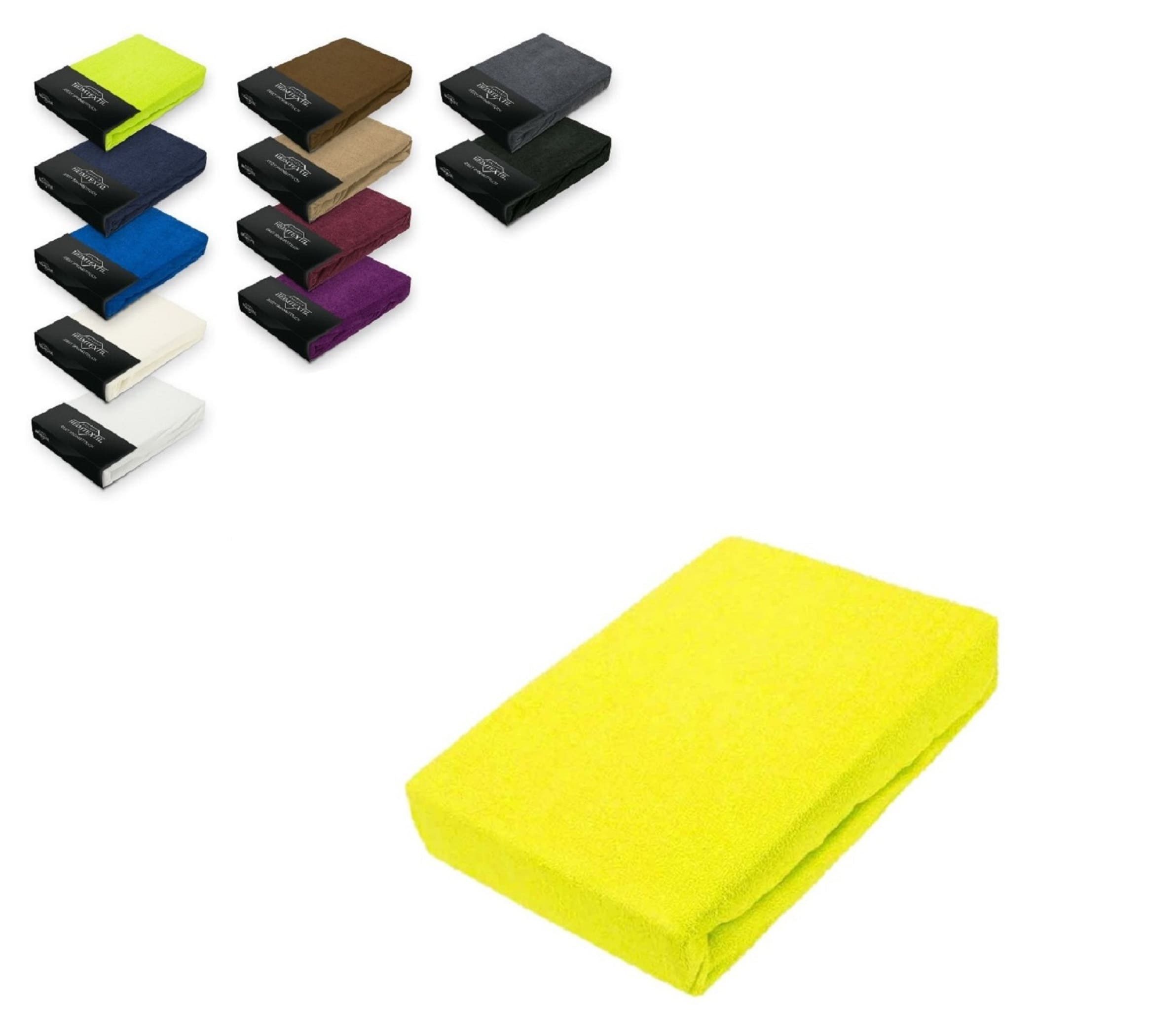 EXKLUSIV HEIMTEXTIL Spannbettlaken Frottee Spannbettlaken mit Rundumgummizu günstig online kaufen