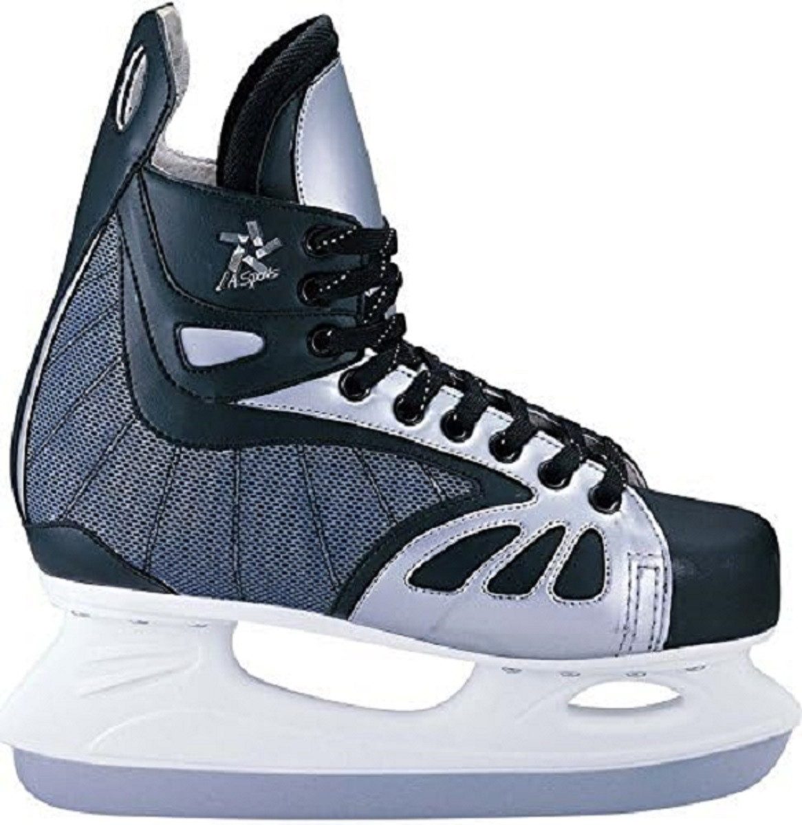 L.A. Sports Коньки Eishockeyschuhe Gr. 34 / 35 / 36 / 37/ #13630, (Spar-Set, 2-St), Doppel-Größensystem (über Einlegesohle verstellbar)