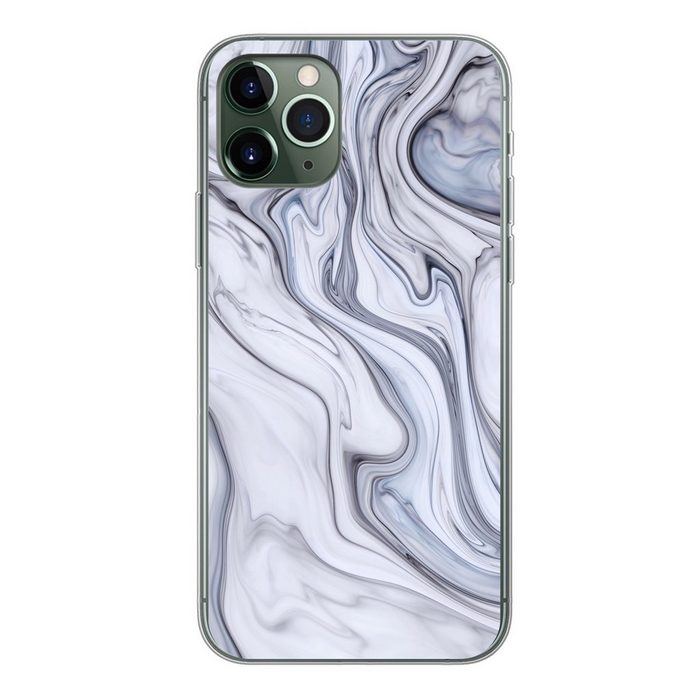 MuchoWow Handyhülle Marmor - Weiß - Schwarz Handyhülle Apple iPhone 11 Pro Smartphone-Bumper Print Handy