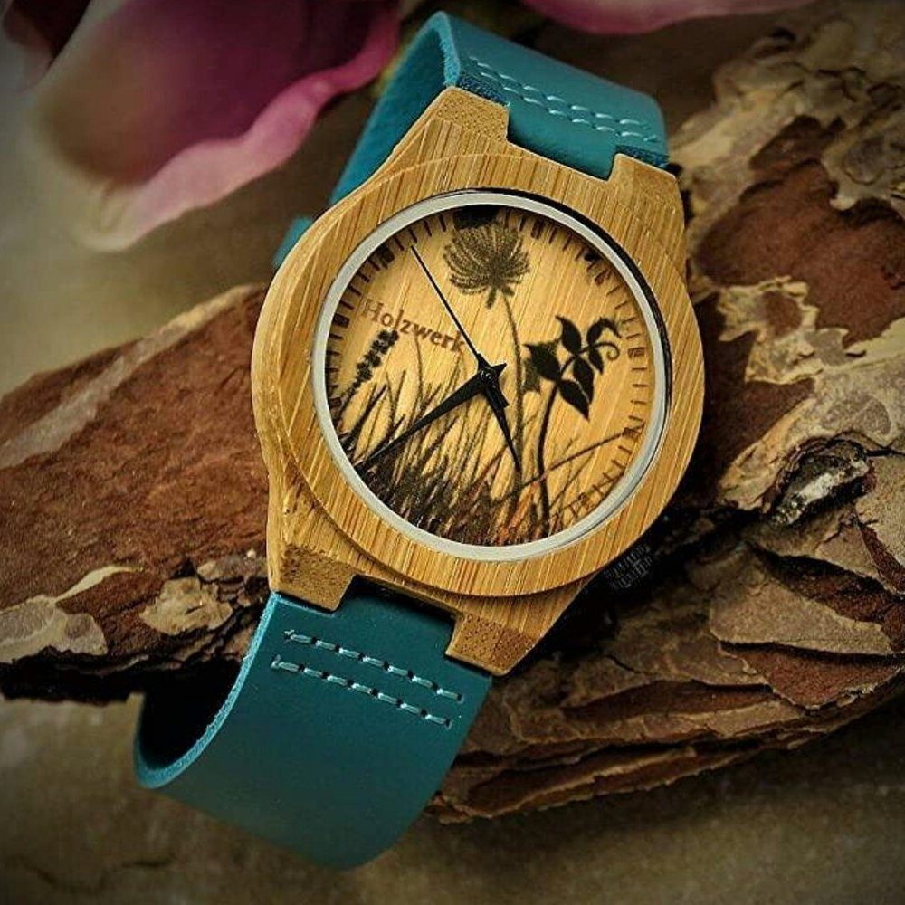 Holzwerk Quarzuhr FLORISTIC Damen Holz Armband günstig online kaufen