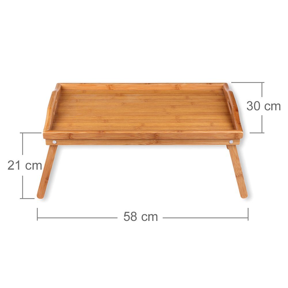 Schramm Füßen Bambus Frühstückstablett zum 2 e.K. für Aufstellen Bambustablett mit Computertisch Bett klappbar Schramm Frühstück Serviertablett Rocco Stück im Tablett Betttablett