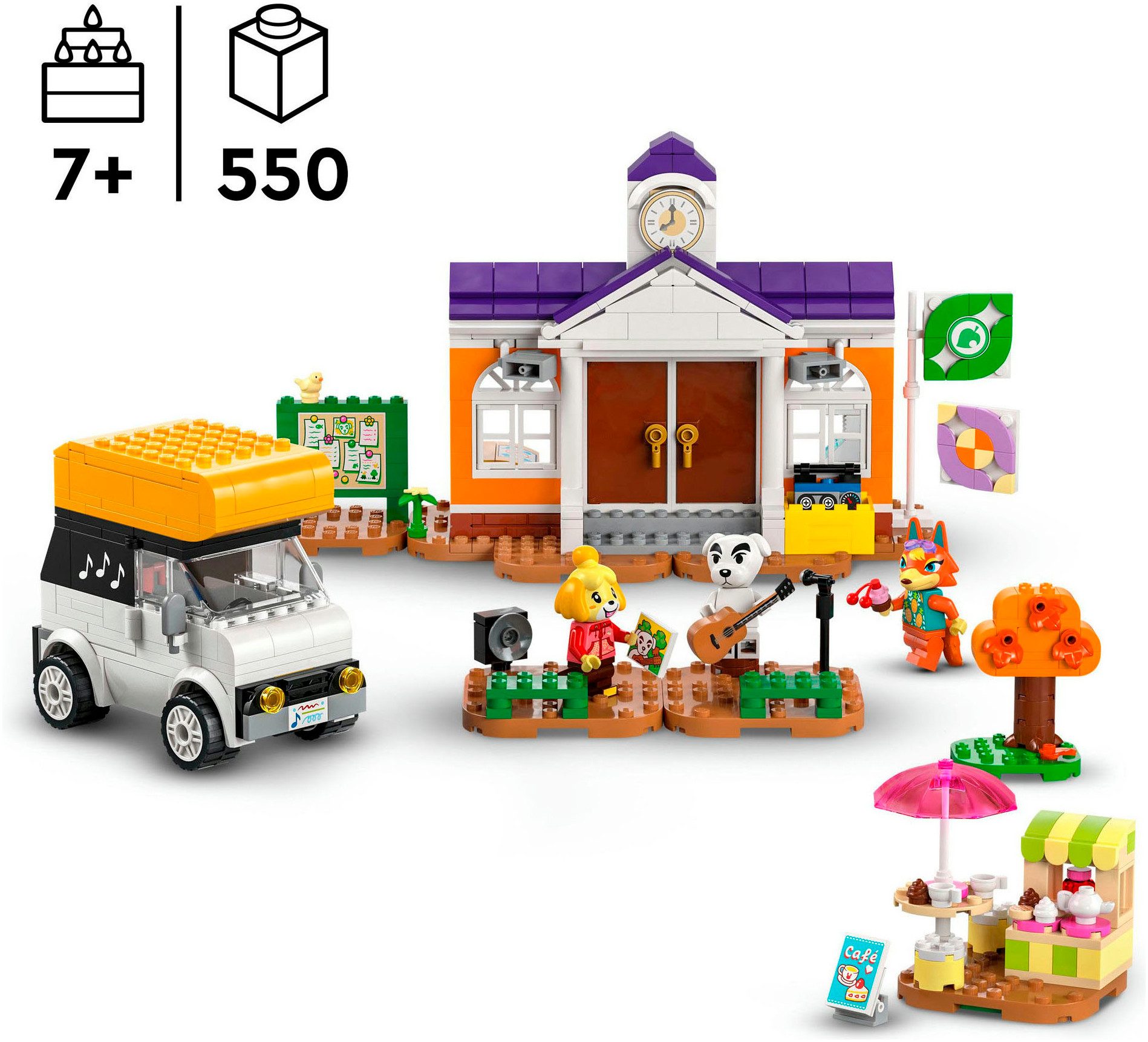 LEGO® K.K. spielt auf dem Festplatz (77052), LEGO Animal Crossing Konstruktionsspielsteine, (550 St), Made in Europe