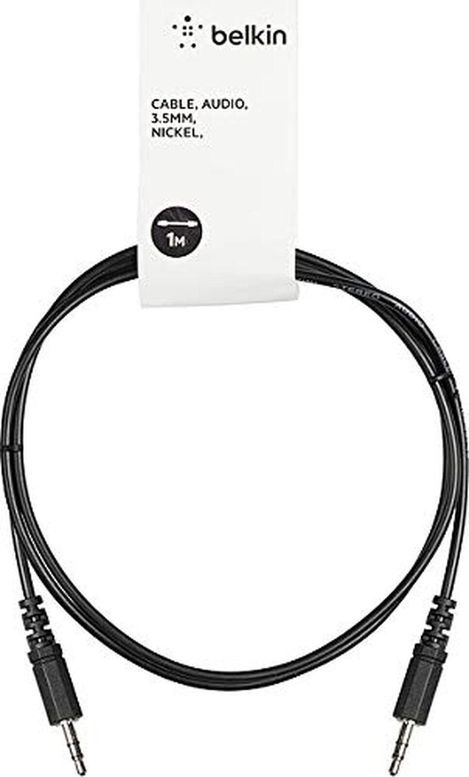 Belkin Audio Klinkenkabel 3,5 mm 2 m Stereo AUX Kabel Audiokabel Klinke Kabel Adapter, 2 cm, Verbindungskabel Lautsprecher Kopfhörer Smartphone Tablet PC TV