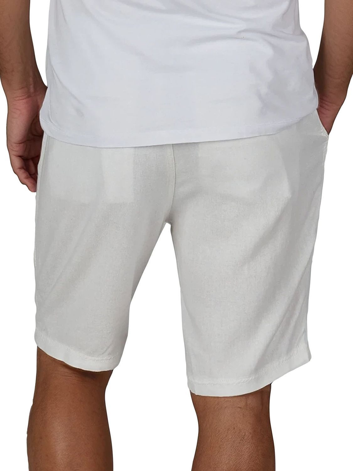 riverso Chinoshorts Herren Freizeitshorts RIVOliver Regular Fit Leinenshort mit Zugbandverschluss