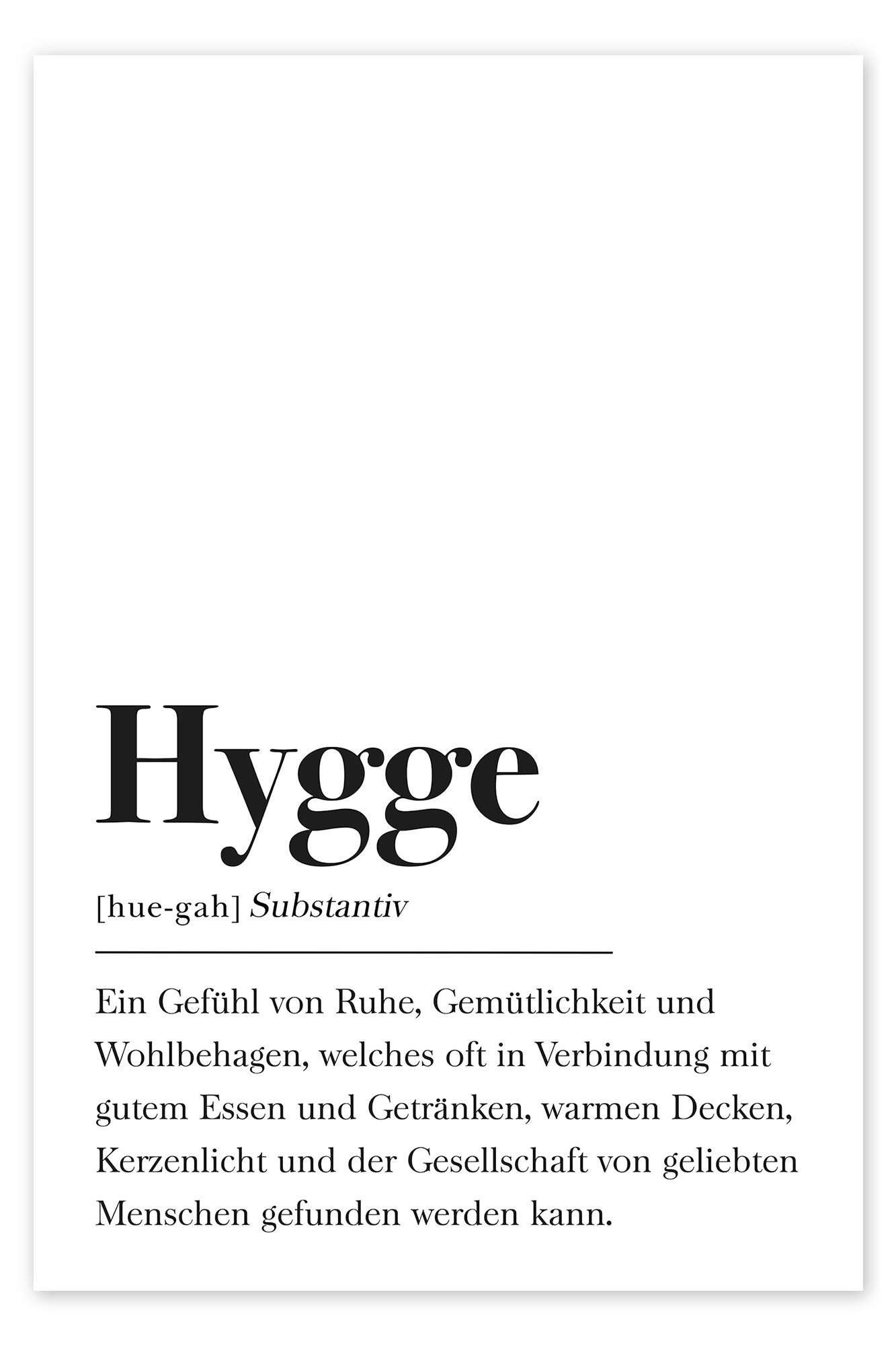 Posterlounge Wandbild Hygge Definition, aemmi, erhältlich als Poster, Leinwandbild, Wandsticker oder Acrylglasbild