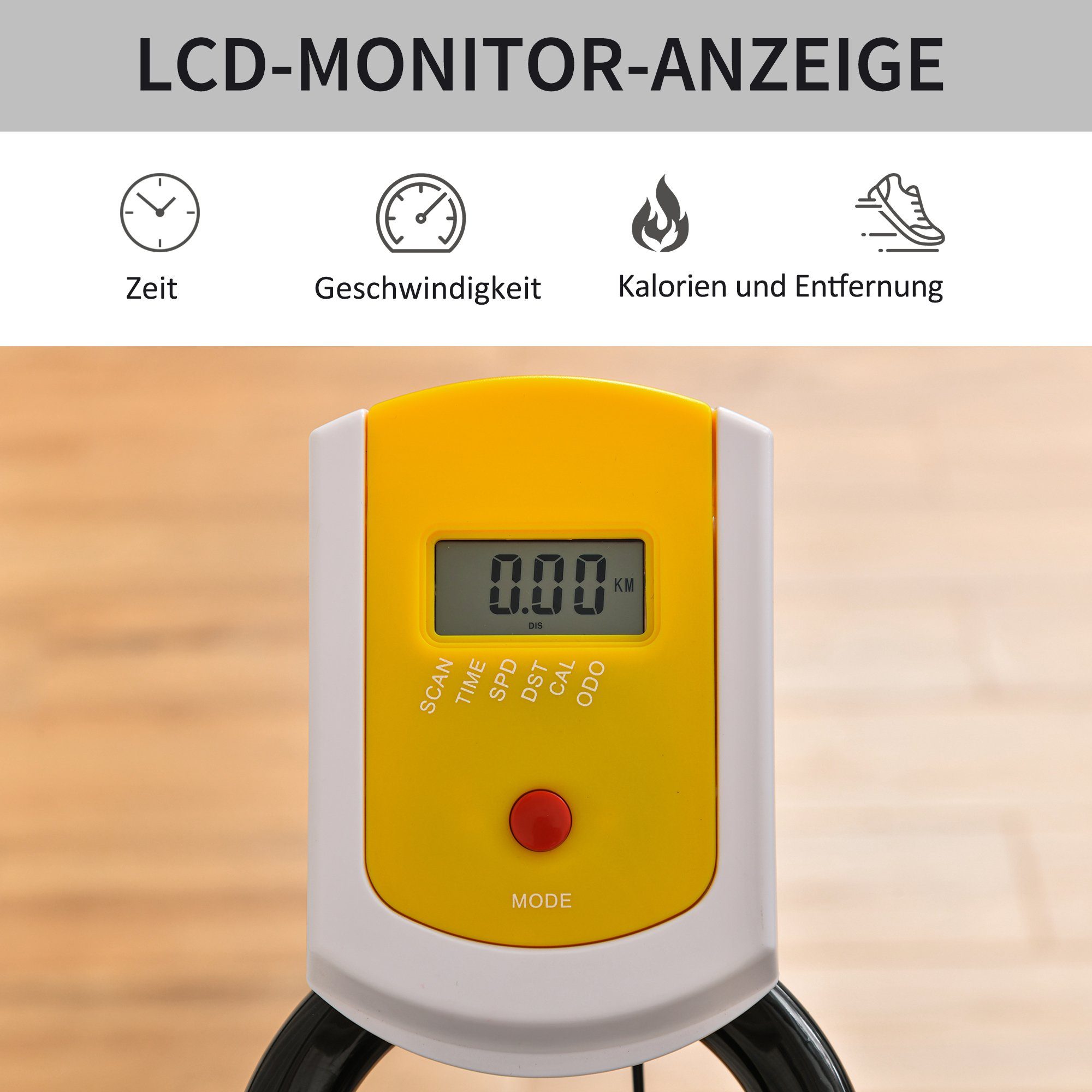 HOMCOM Heimtrainer Fahrradtrainer höhenverstellbar