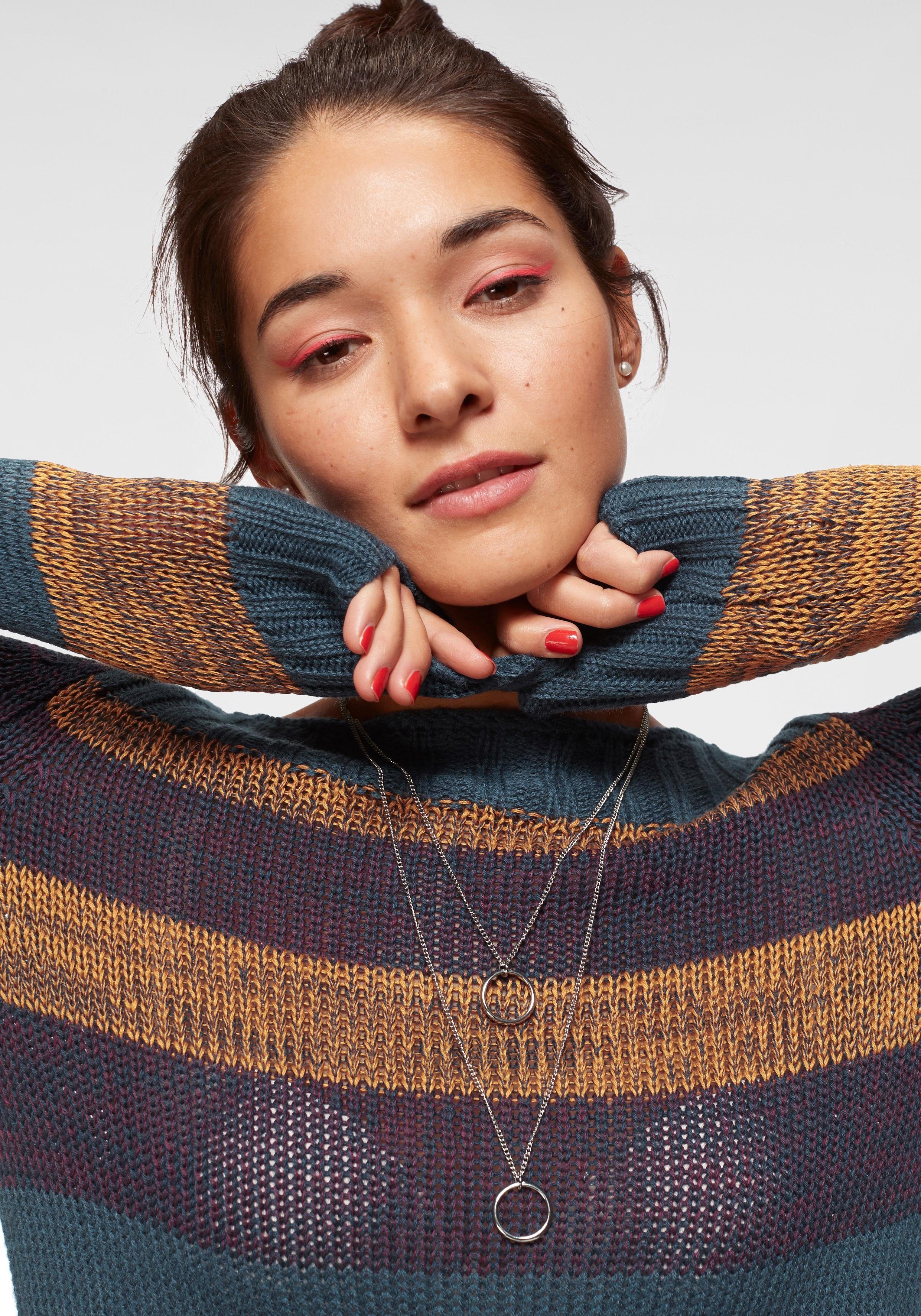 AJC Strickpullover mit U-Boot Ausschnitt und tollem Streifendesign
