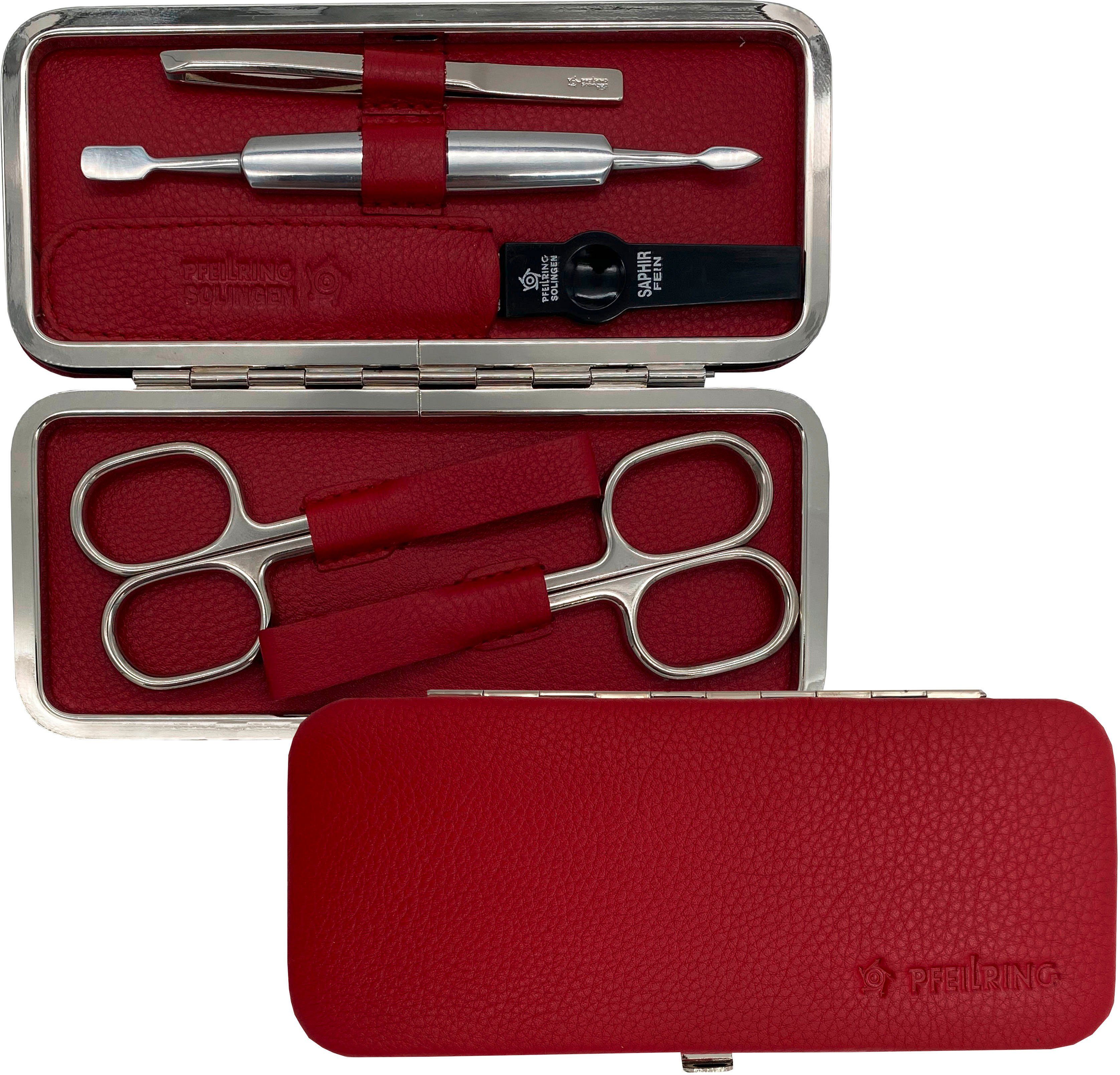 PFEILRING Maniküre-Etui, 5 tlg., Nappaleder