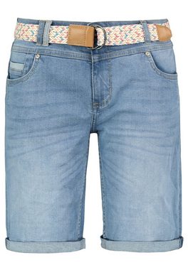 SUBLEVEL Jeansbermudas Jeansbermuda mit buntem Gürtel