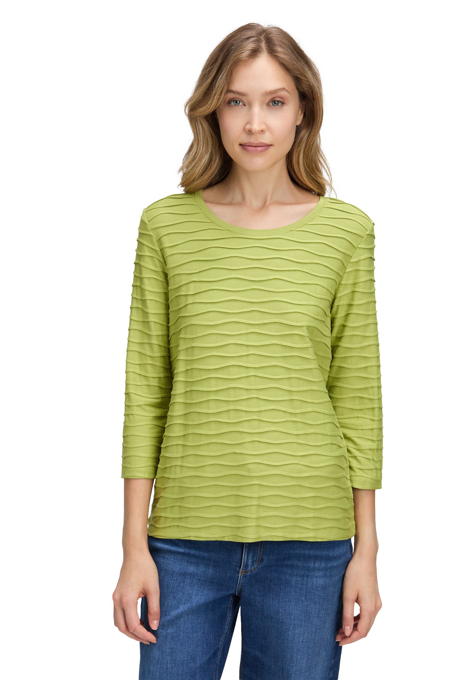 Betty Barclay 3/4-Arm-Shirt Damen Basic Shirt mit Wellenstruktur (1-tlg) günstig online kaufen