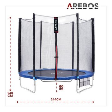 Arebos Gartentrampolin Outdoor Trampolin, Komplett-Set, GS, Belastbar 70 kg, Ø 244 cm