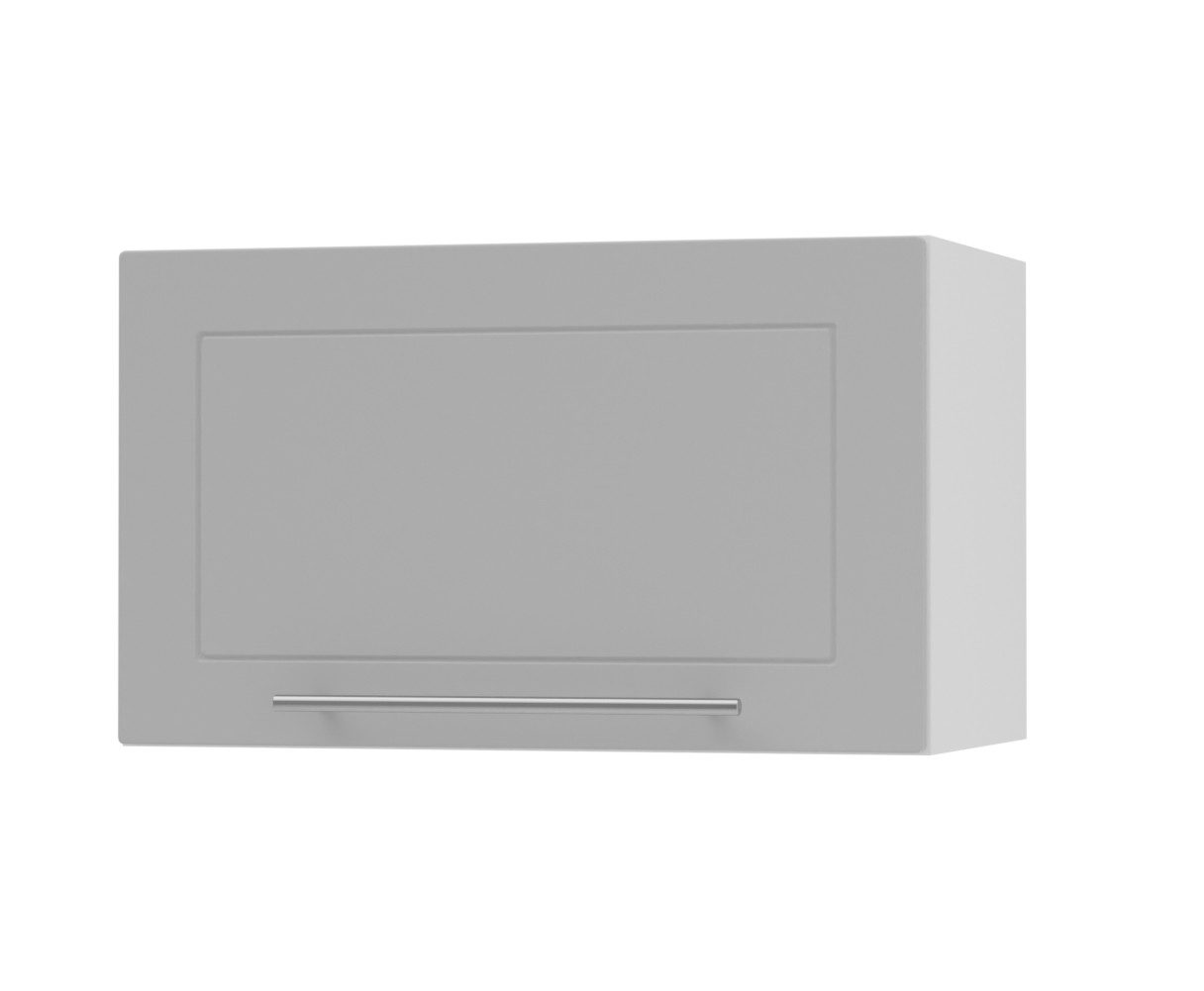 Feldmann-Wohnen Klapphängeschrank Kvantum (1-türig, 1 Fach, Türanschlag oben, Soft-Close, 1-St., Fronten mit dekorativen Fräsungen und leicht abgerundeten Ecken) 60cm Front- und Korpusfarbe wählbar mit 1 Klapptür