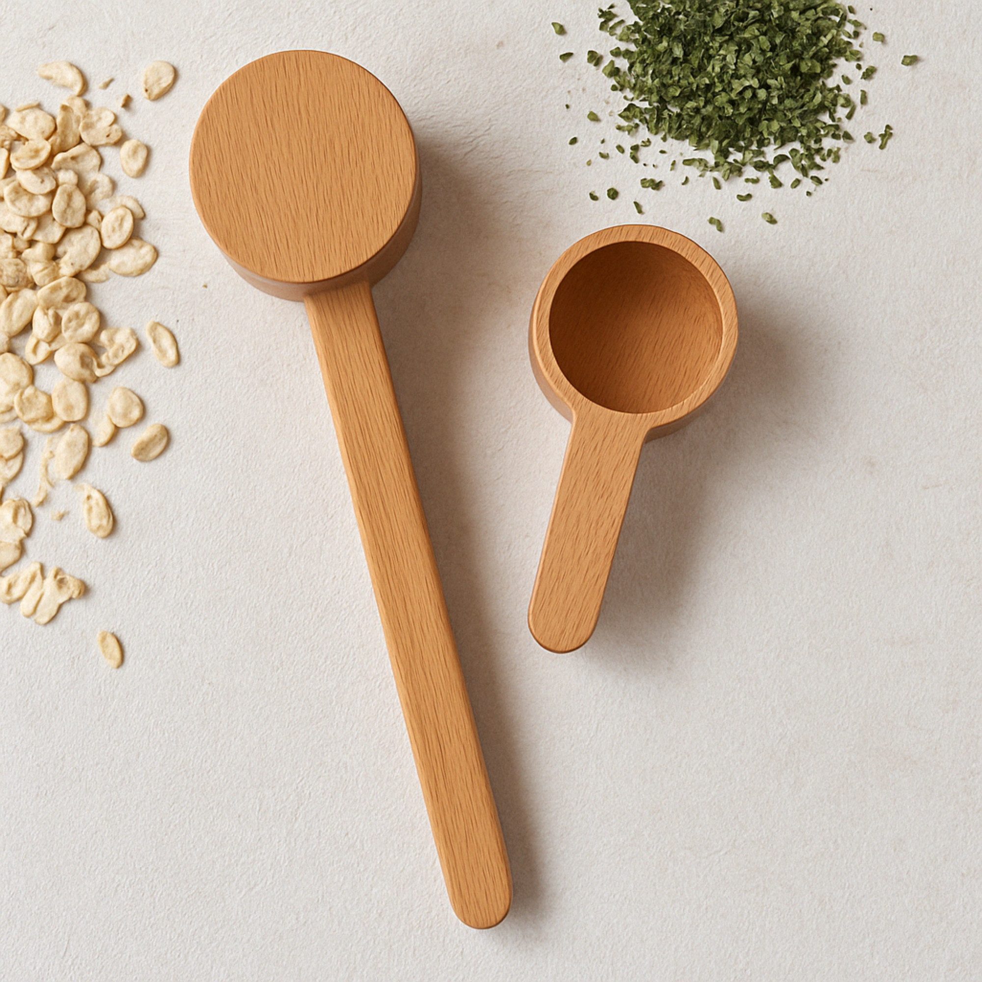 Layba Messlöffel Dosierlöffel aus Holz Kaffeedosierlöffel Messlöffel Portionierer, Buchenholz, (Stk, 1), Handgefertigt, Natürliche Holzmaserung, Lebensmittelecht