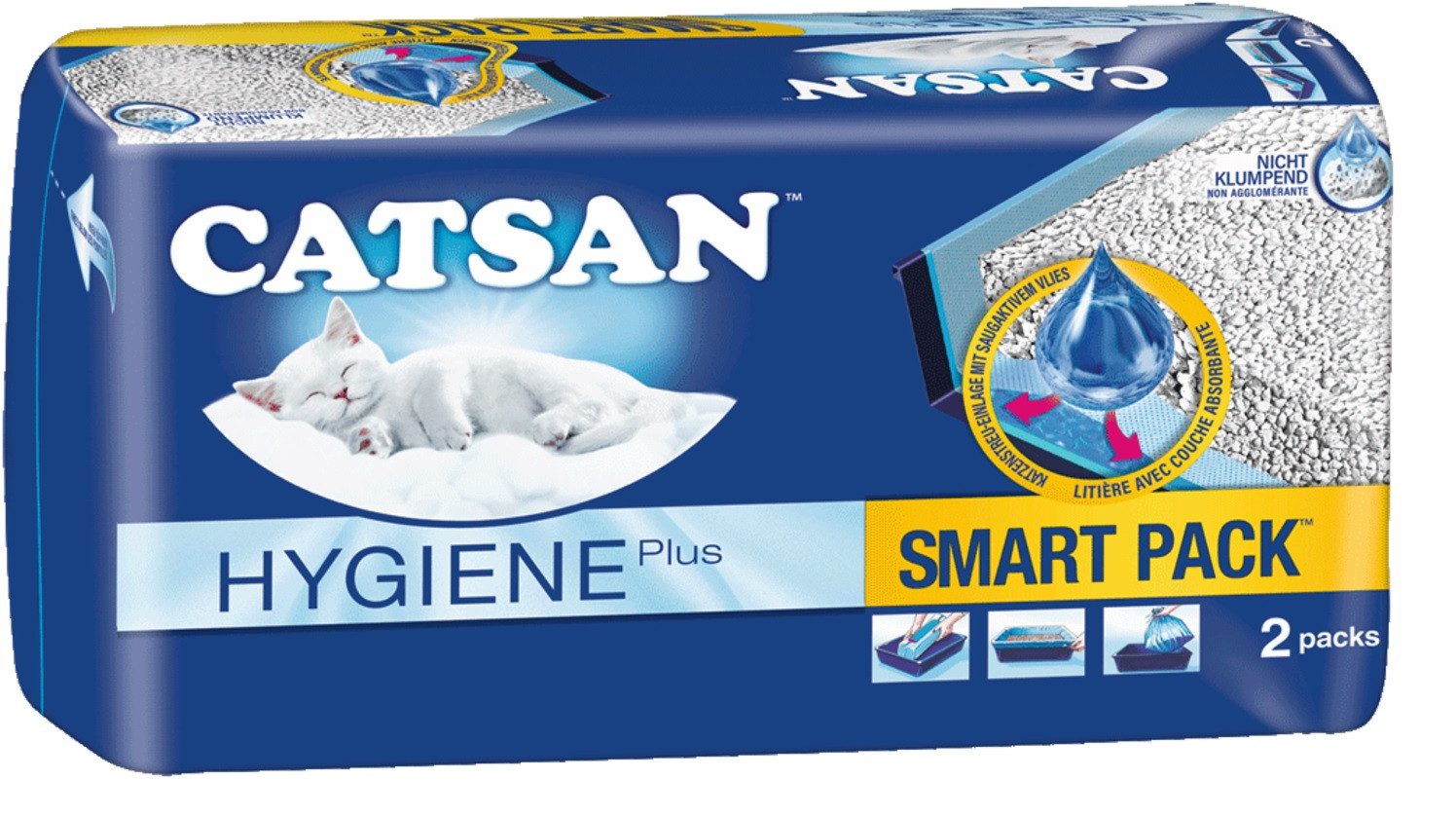 Katzenstreu Hygiene Plus SMART PACK 2 x 4L
