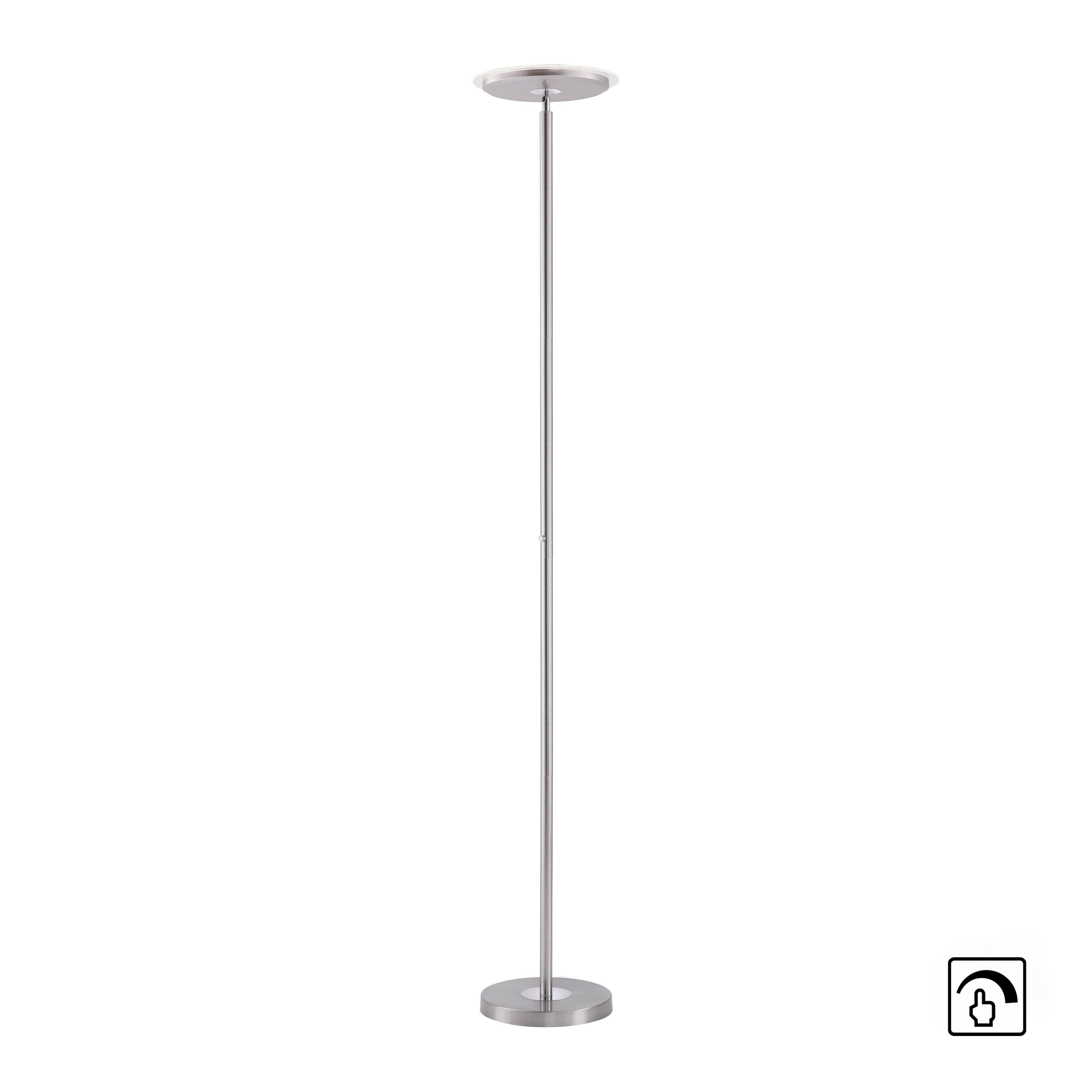 JUST LIGHT Stehlampe HANS, LED fest integriert, Warmweiß, LED, dimmbar über Touchdimmer
