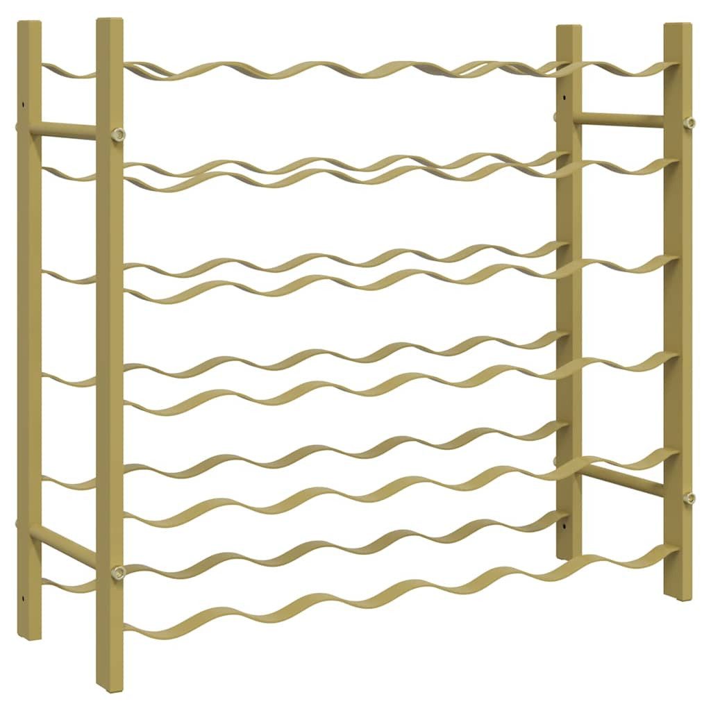 vidaXL Weinregal Weinregal für 36 Flaschen Golden Metall, 1-tlg.