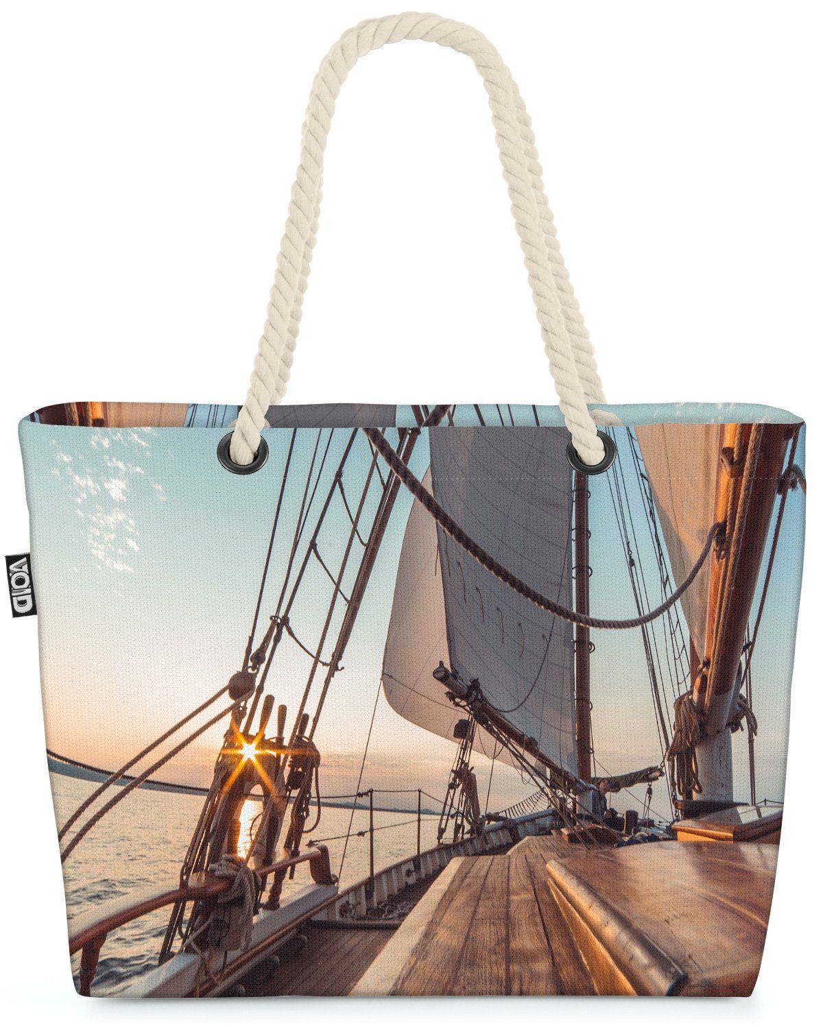 VOID Strandtasche (1-tlg), Segelboot Seegelschiff Segeln Angeln schiff boot meer sailing segel m