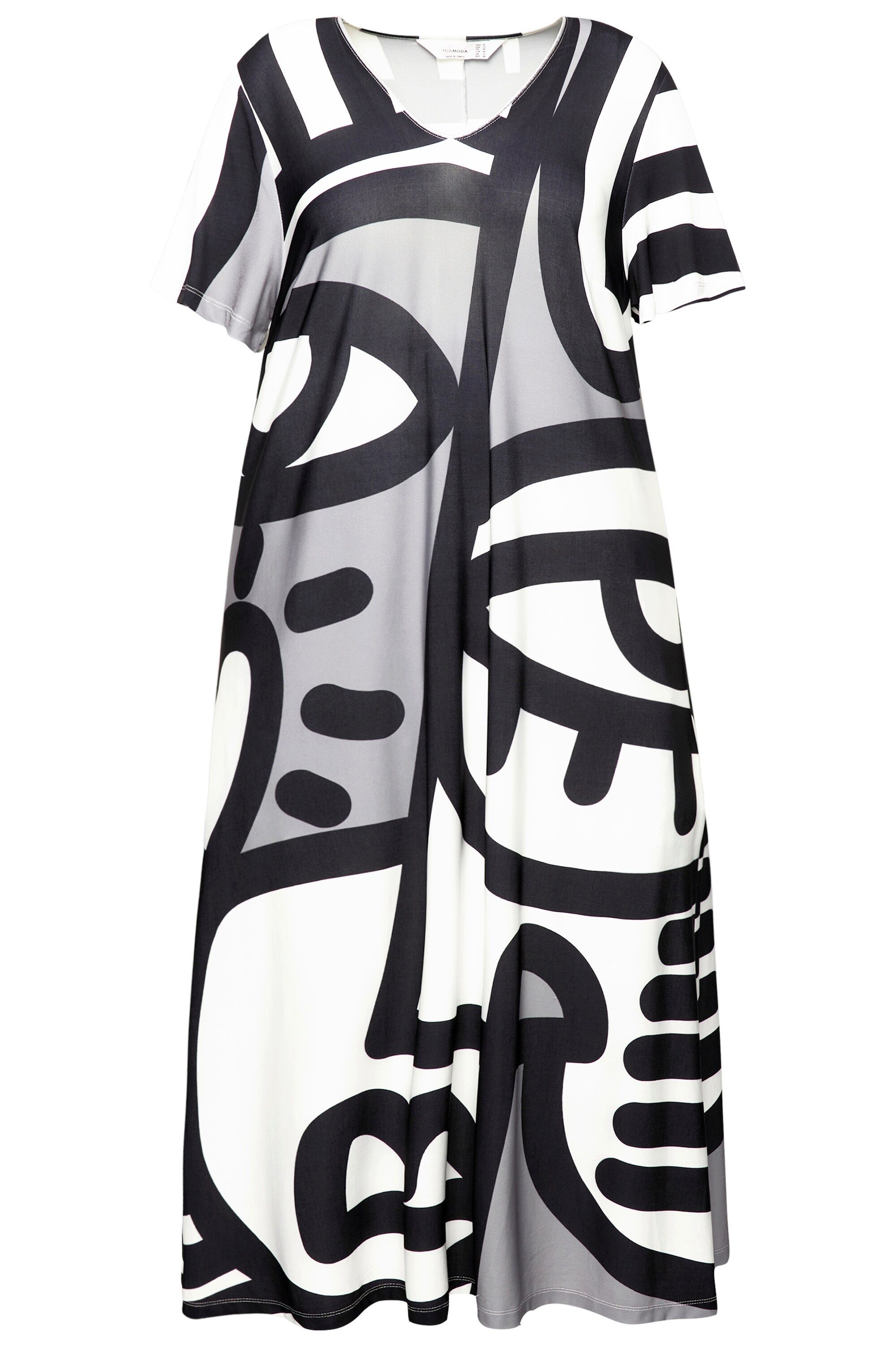 MIAMODA Jerseykleid Midikleid A-Linie Grafikdruck günstig online kaufen