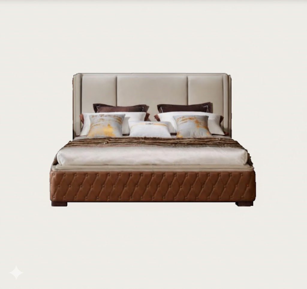 Xlmoebel Polsterbett Luxus Polsterbett aus Leder mit modernem Design (Bett), Hergestellt in Europa