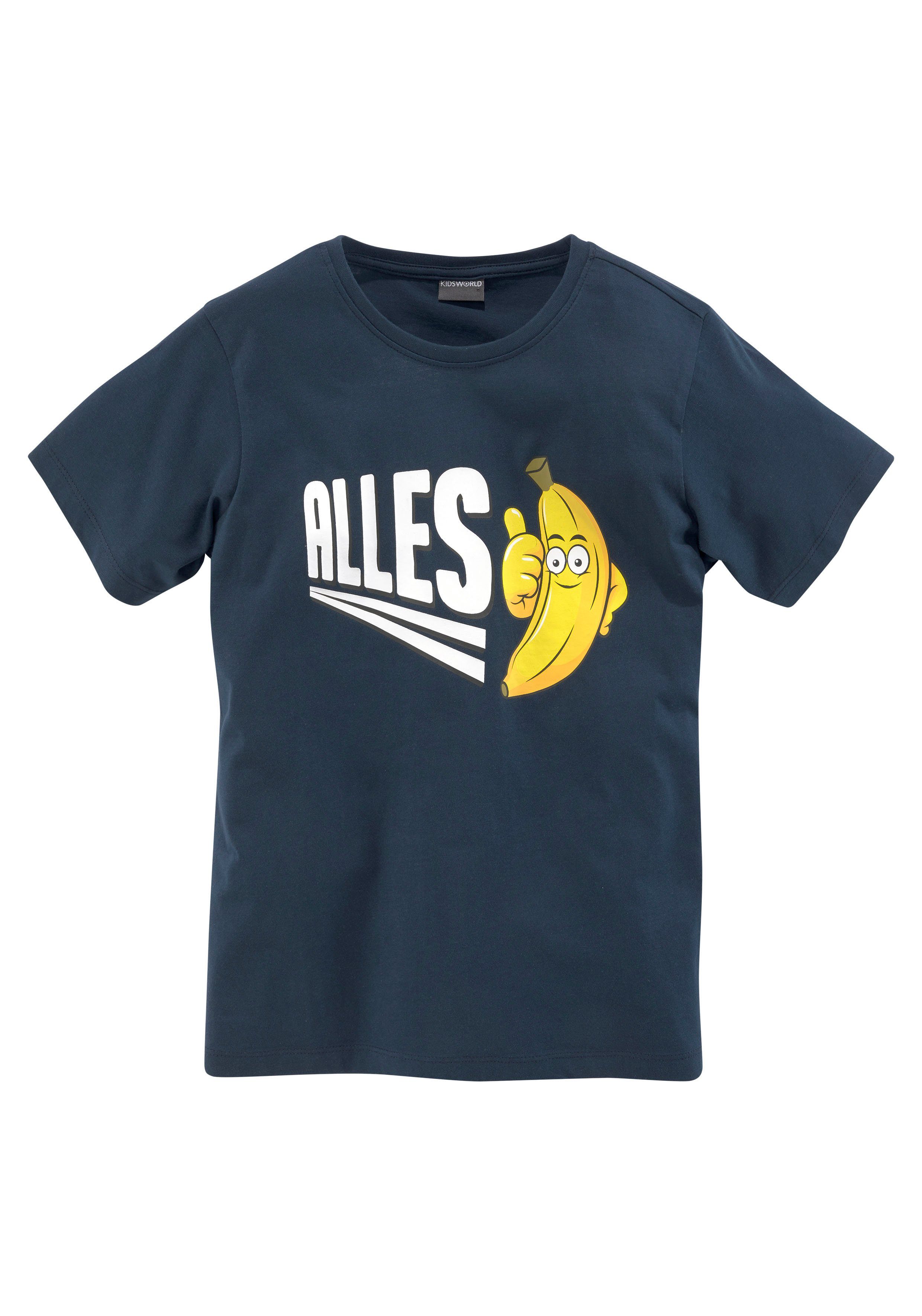 Kinder Teens (Gr. 128 - 182) KIDSWORLD T-Shirt ALLES BANANE