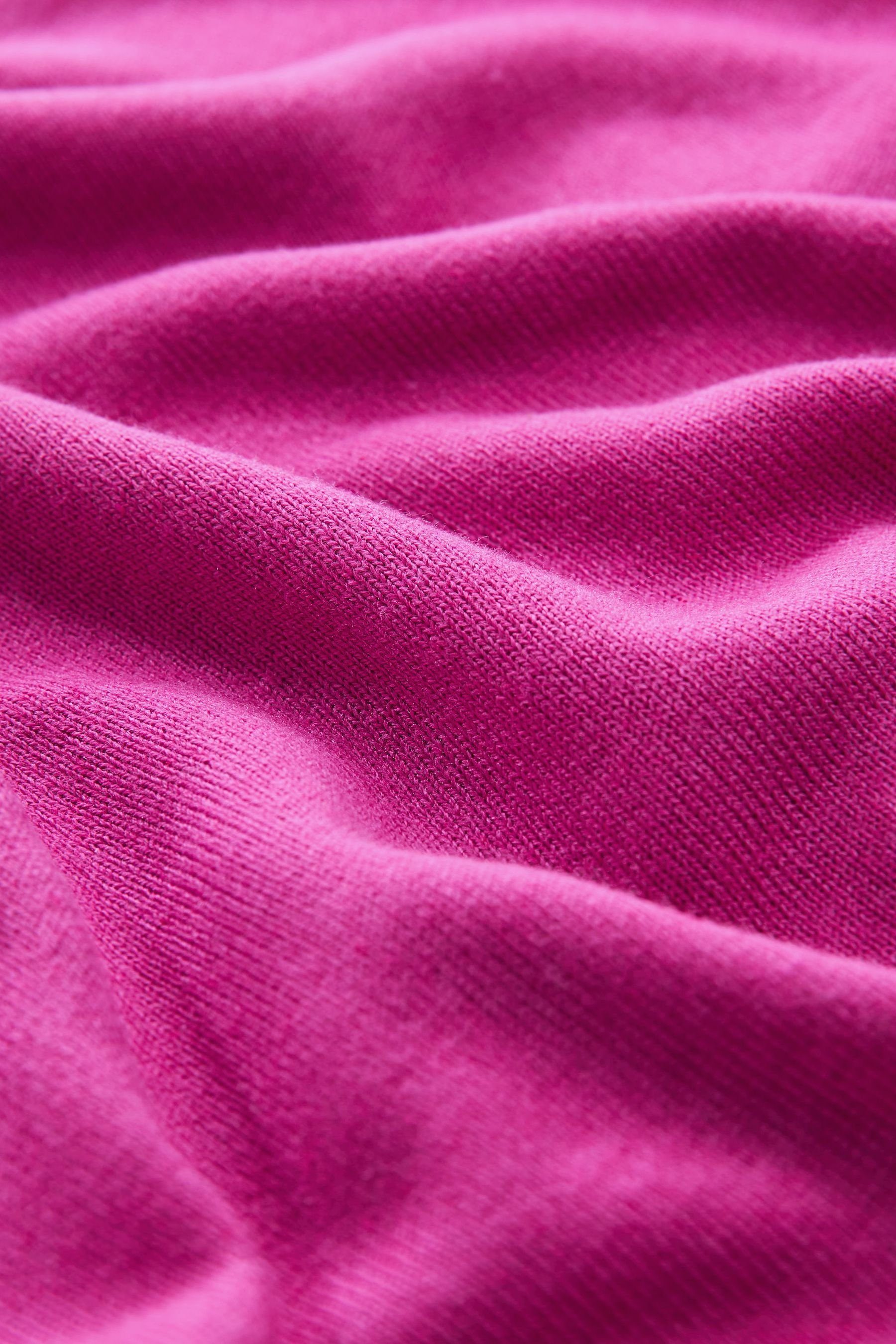 Pink mit Fuchsia (1-tlg) Rundhalspullover Rundhalsausschnitt Next Pullover