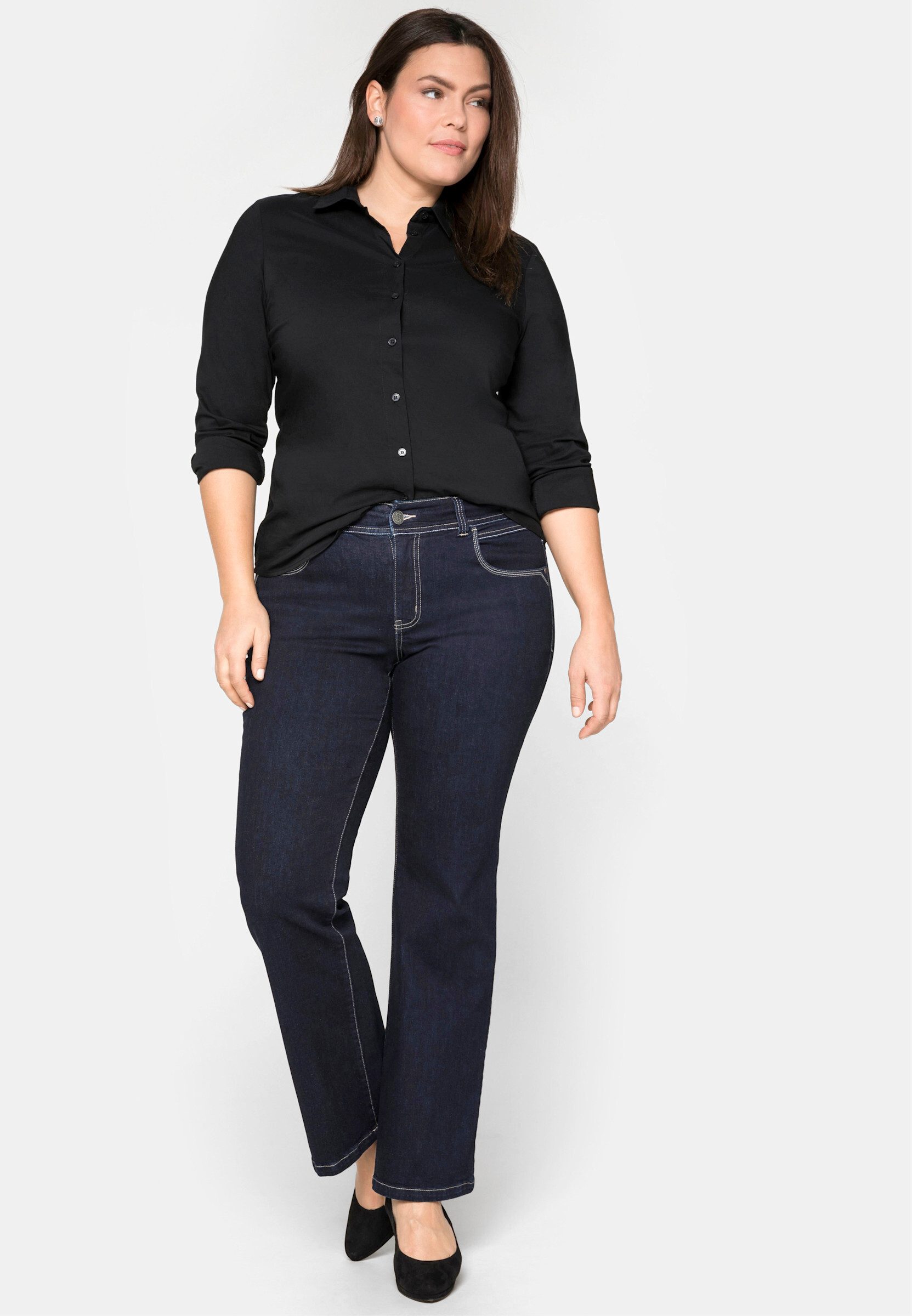 Sheego Klassische Bluse Stretchbluse . günstig online kaufen