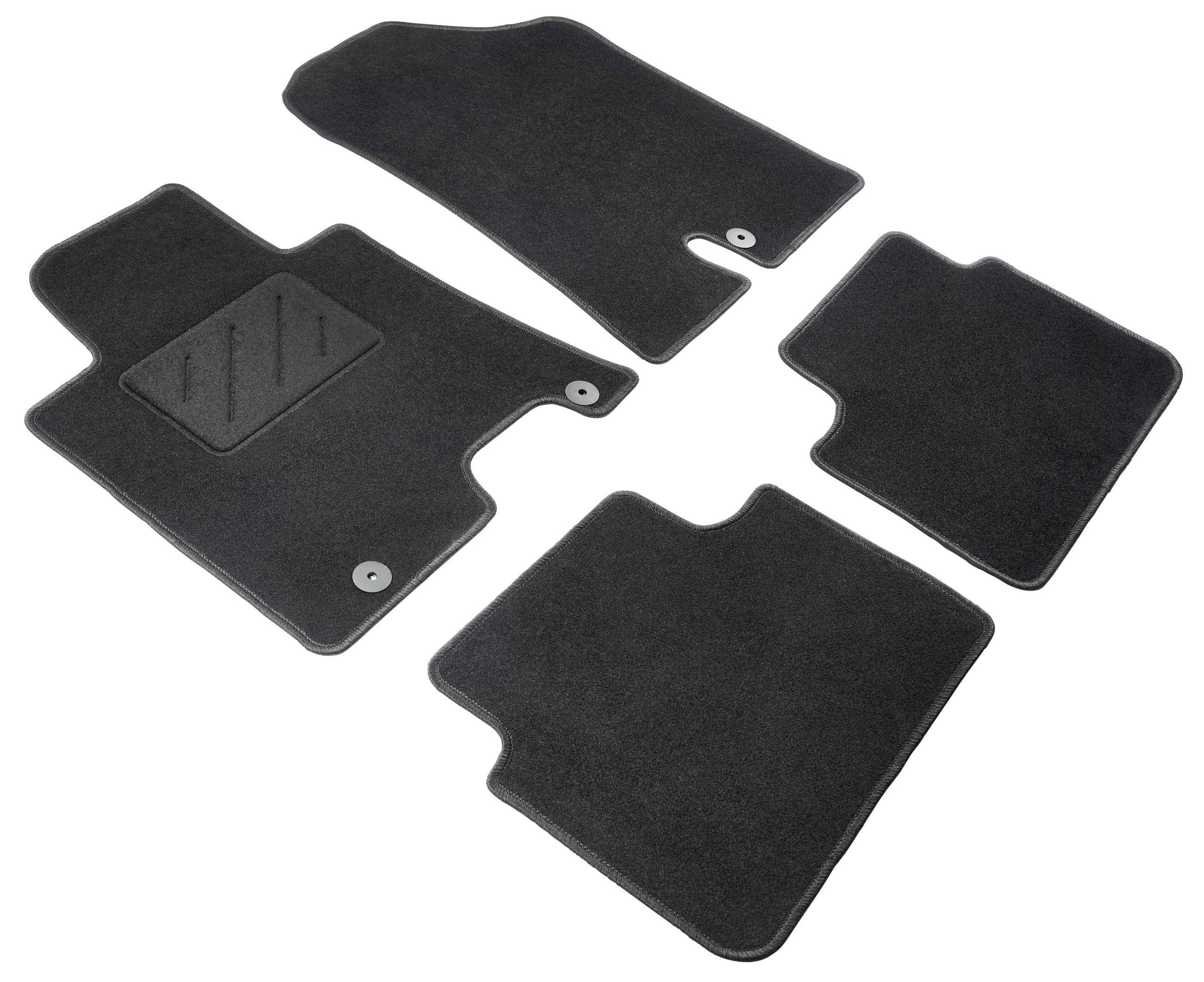 WALSER Auto-Fußmatten Fußmatten für Hyundai i30, i30 CW, i30 Coupe (4 St), für HYUNDAI i30 (GD), i30 Kombi (GD), i30 Coupe HYUNDAI i30 (GD), YB 06/2011-,HYUNDAI i30 Coupe, YB 05/2013-,HYUNDAI i30 Estate (GD), YB 06/2012-, i30 06/2011-, i30 Kombi 06/2012-, i30 Coupe 05/2013-