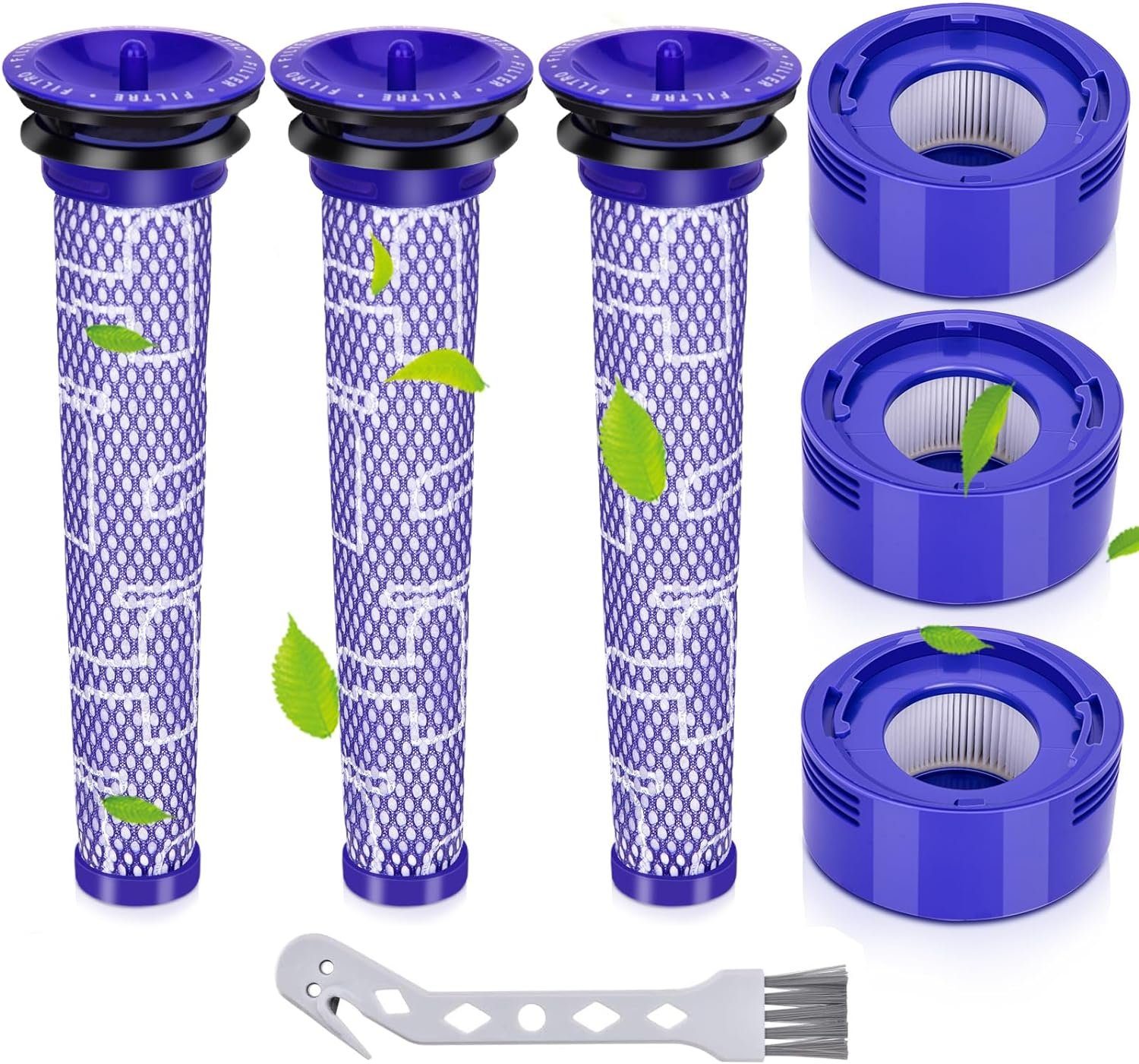 MSM HEPA-Filter 3X Set Filter Für Dyson V7 V8 Absolute Animal Pro Akku-Staubsauger