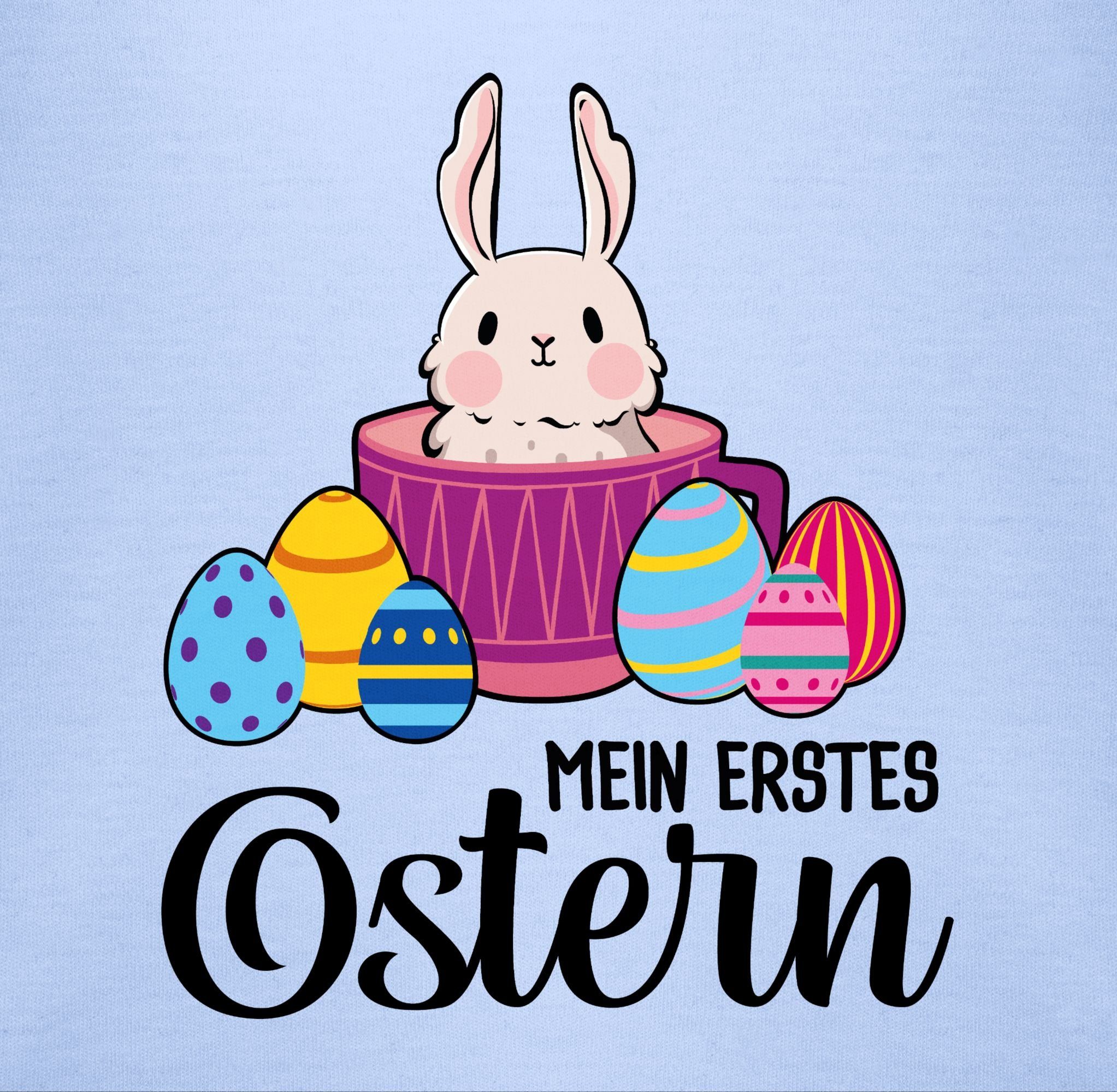 in Shirtracer erstes T-Shirt - 3 Ostergeschenke Ostern Hase schwarz Tasse Babyblau Mein -