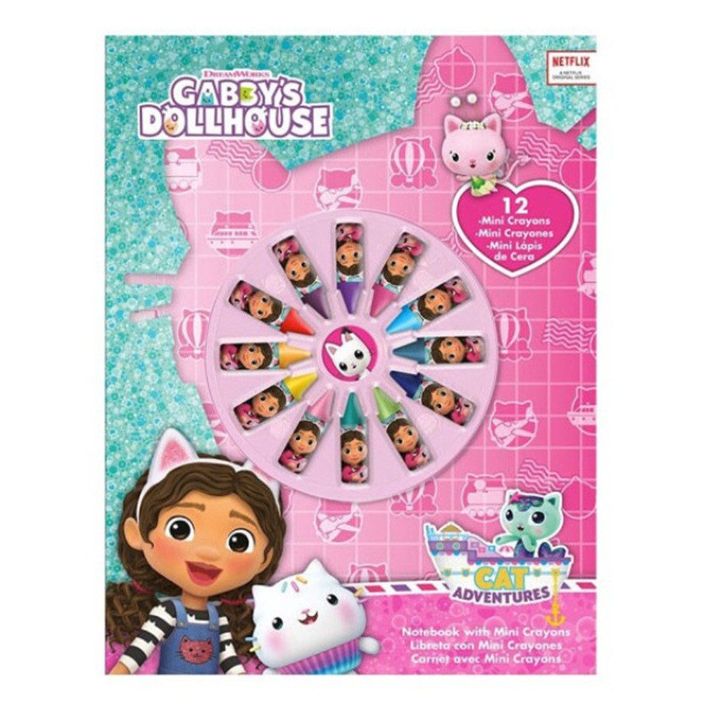 Notizbuch Gabby's Dollhouse Smoothie Land Notizbuch + Mini-Buntstifte-Set