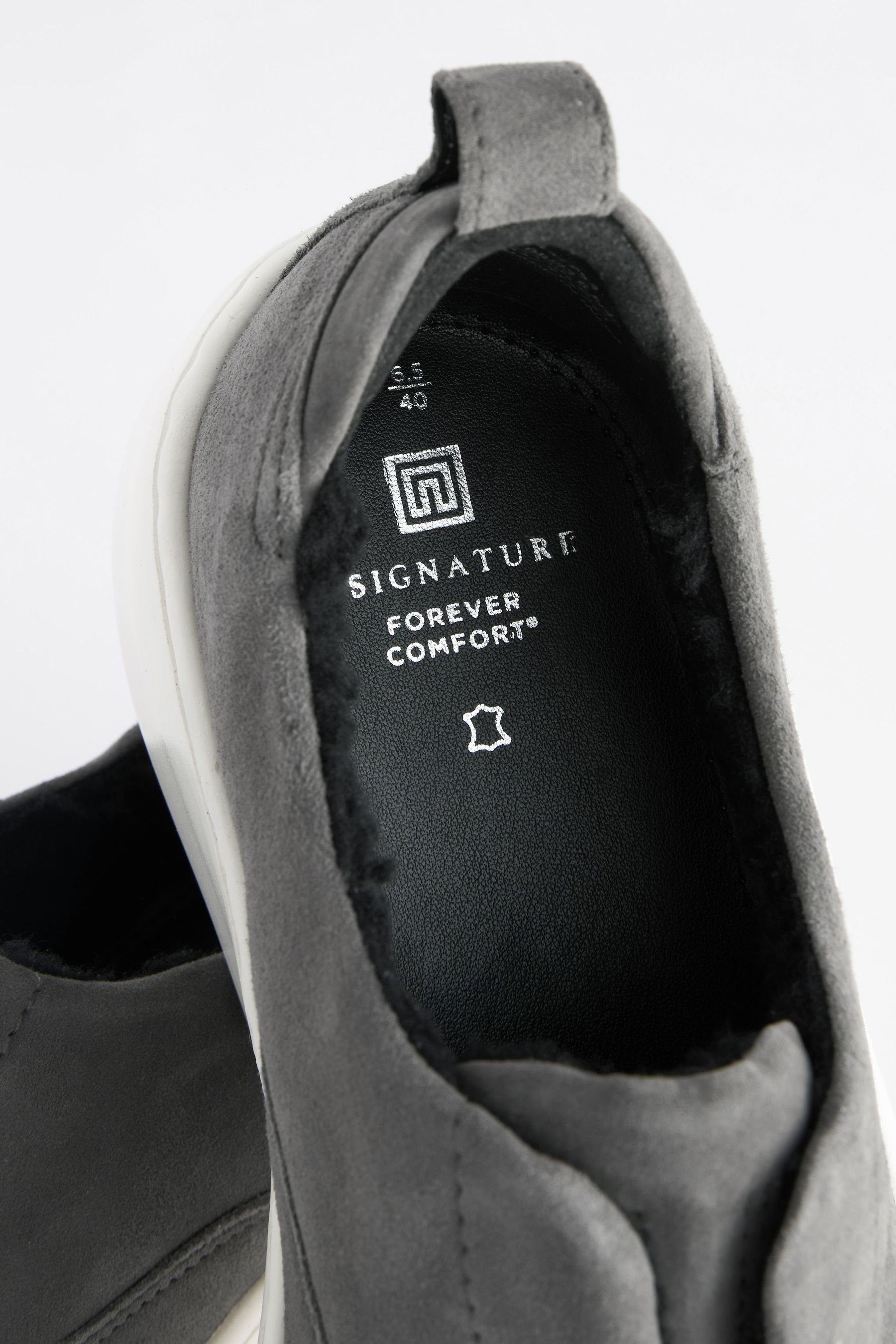 Next Sneaker Grey Slip-in-Sneaker (1-tlg) mit Keilabsatz Signature