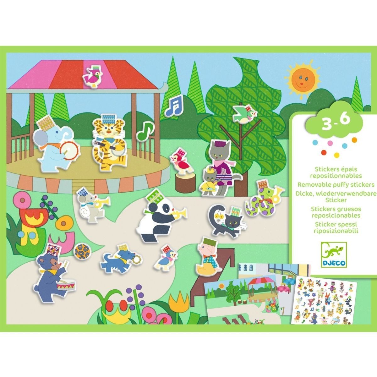 DJECO Kreativset Sticker: Fanfare Kreativset für Kinder