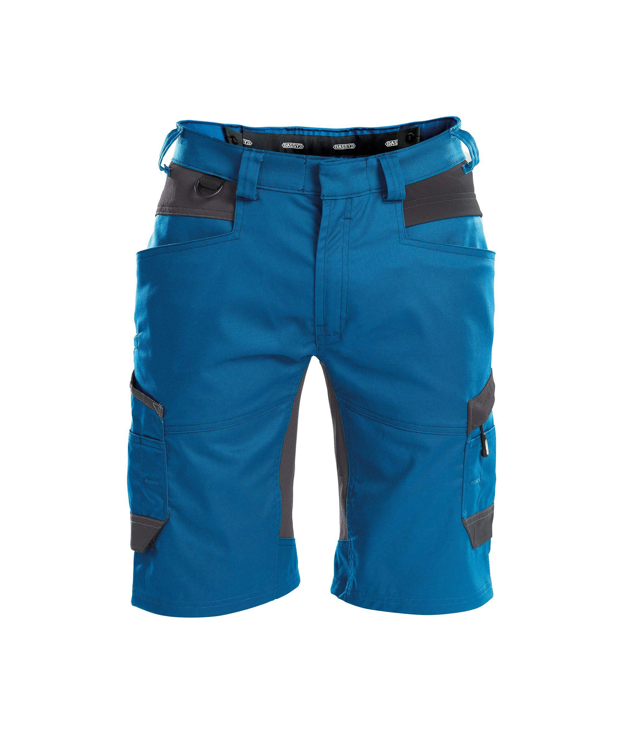 Arbeitsshorts Arbeitsshorts (1-tlg) Dassy mit Axis azurblau/anthrazitgrau Stretch