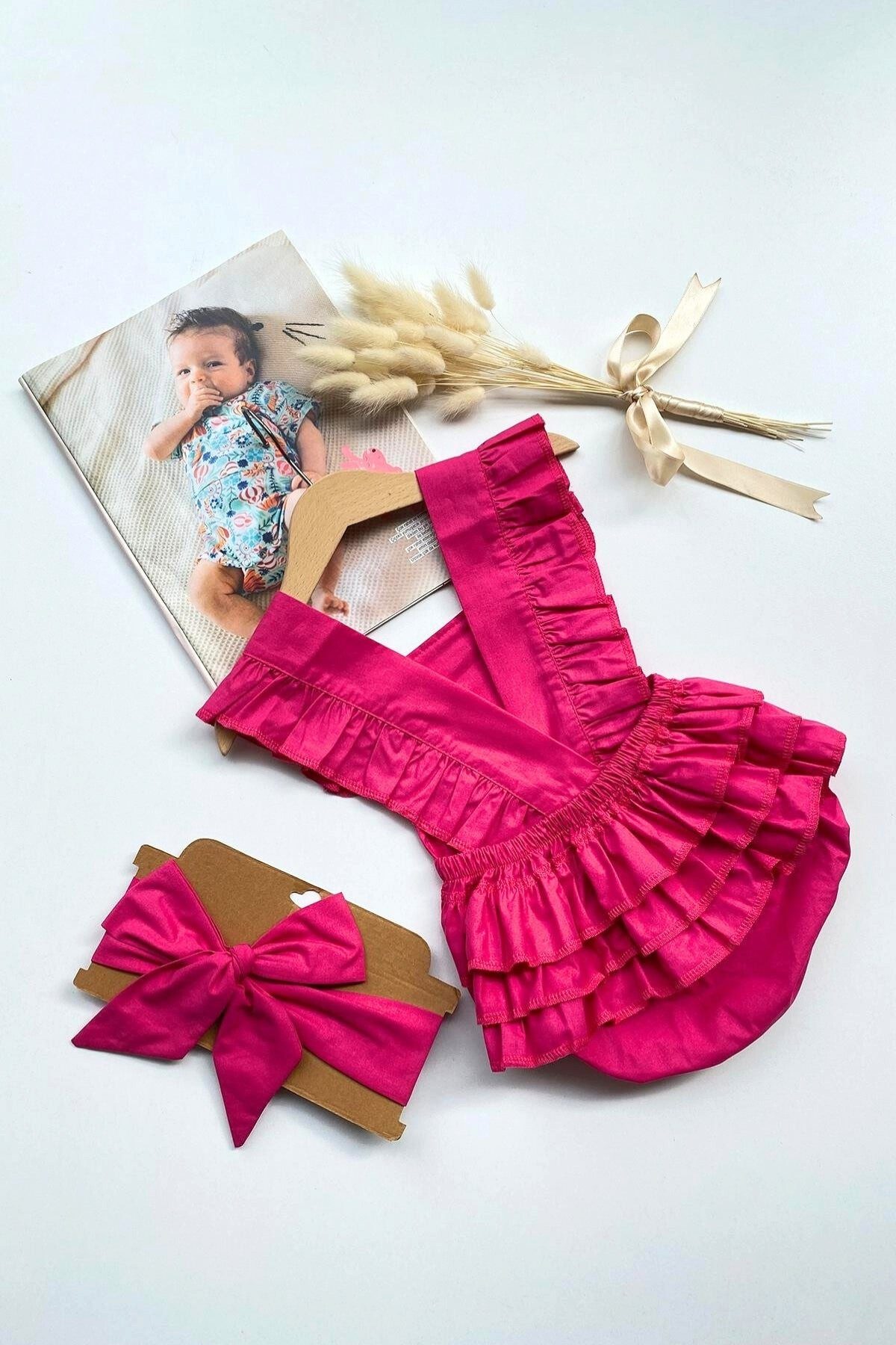 Parla Kids Ползунки Bezaubernde Baby Salopette - rosa - mit Haarband