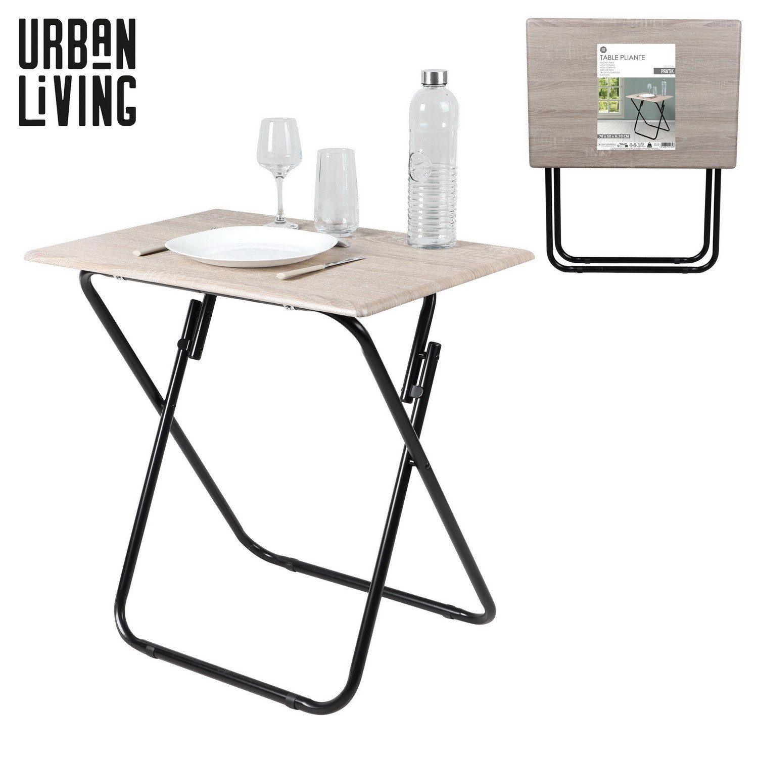 Urban Living Klapptisch faltbarer Tisch PRAKTIK klappbarer Falttisch Beiste günstig online kaufen