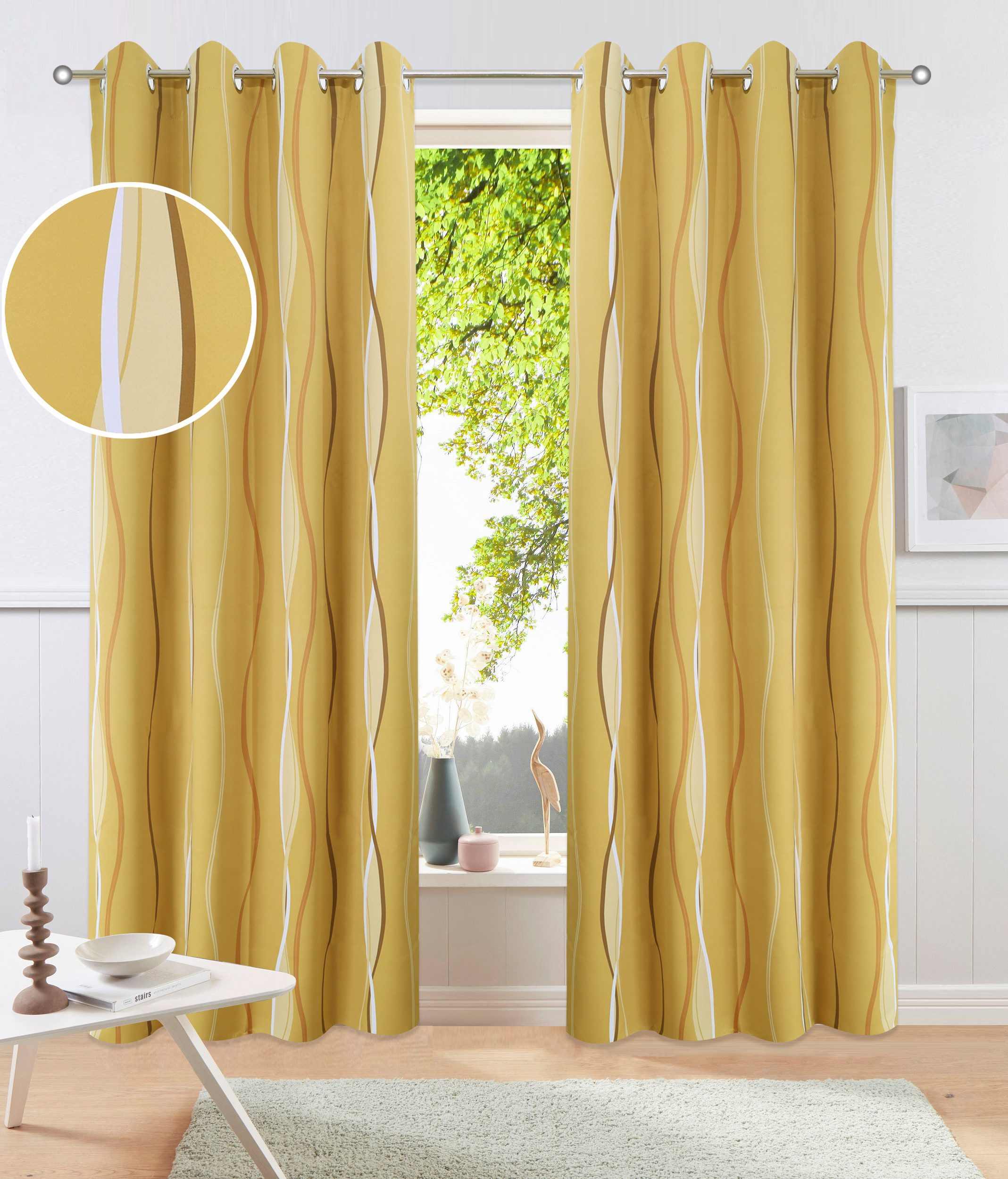 OTTO home Vorhang Dimona Blackout (1 St), Ösen, verdunkelnd, Polyester