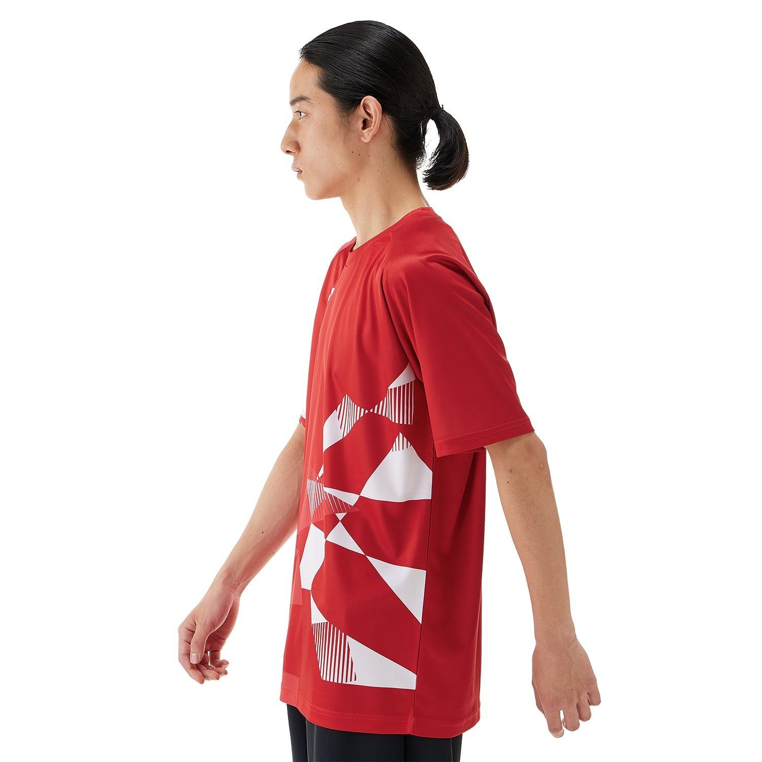 Yonex T-Shirt Practice Graphic 16744 (100% Polyester) 2025 rot Herren