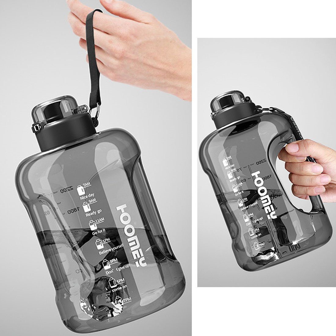 Sport Wasserflasche Eimer Kapazität Wasserflasche, große Rosa 1500ml Trinkflasche CFYDW Sport