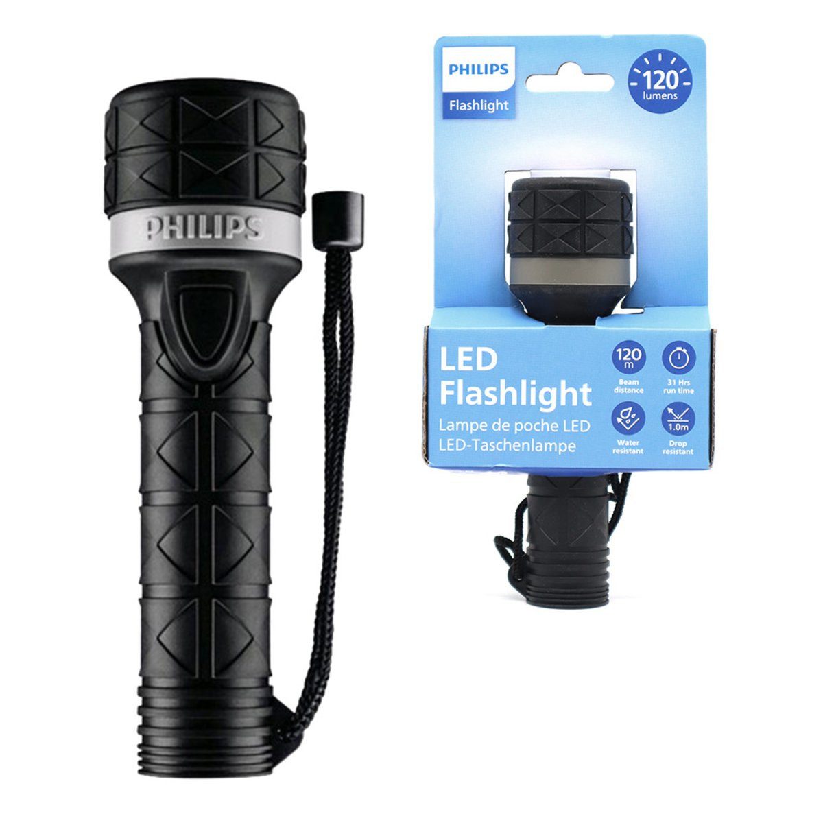 Philips Taschenlampe Philips Taschenlampe LED Gummi 1 Stück Phil-SFL5200/10