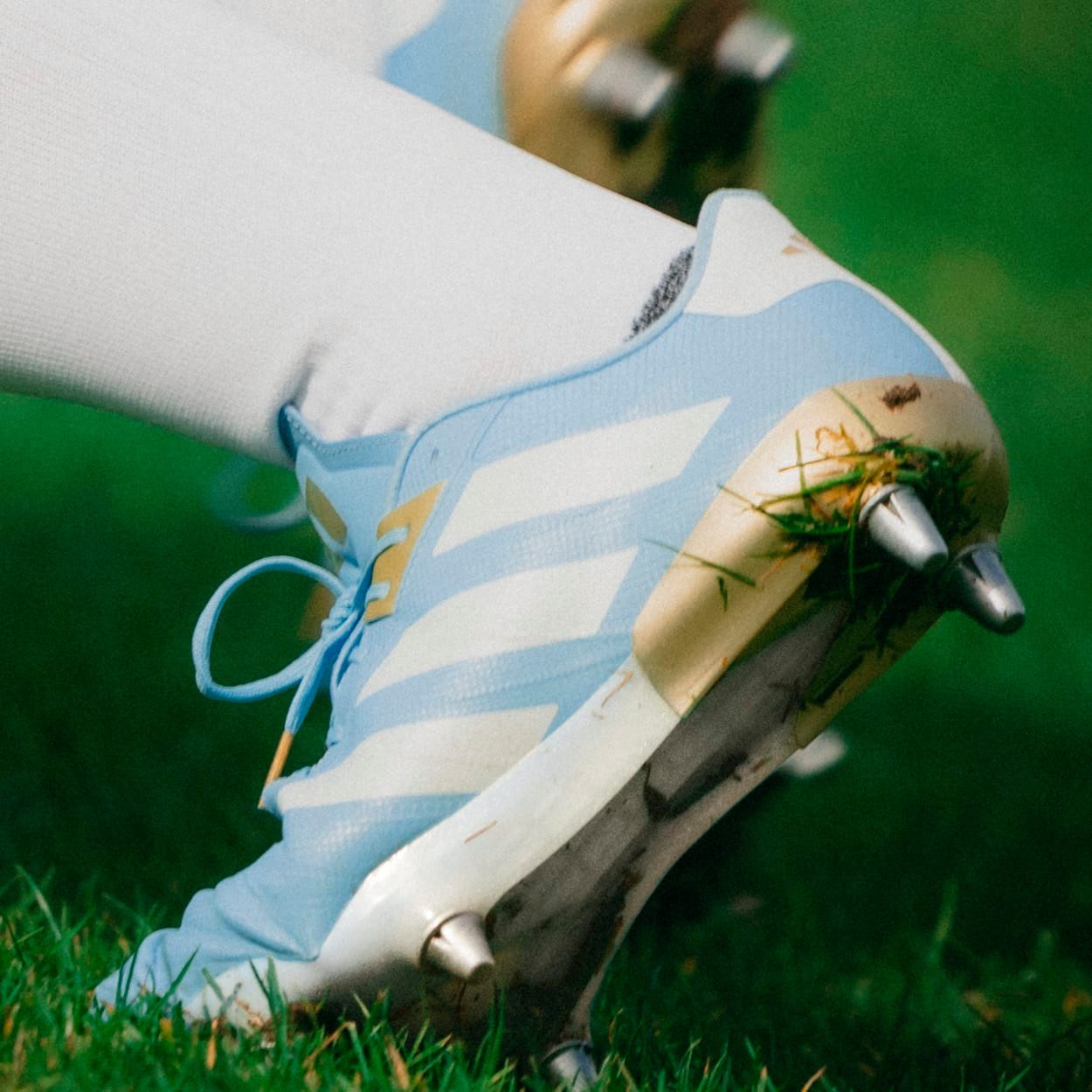 adidas Performance Kakari RS SG (für weiche Böden) blau/silber Herren Fußballschuh