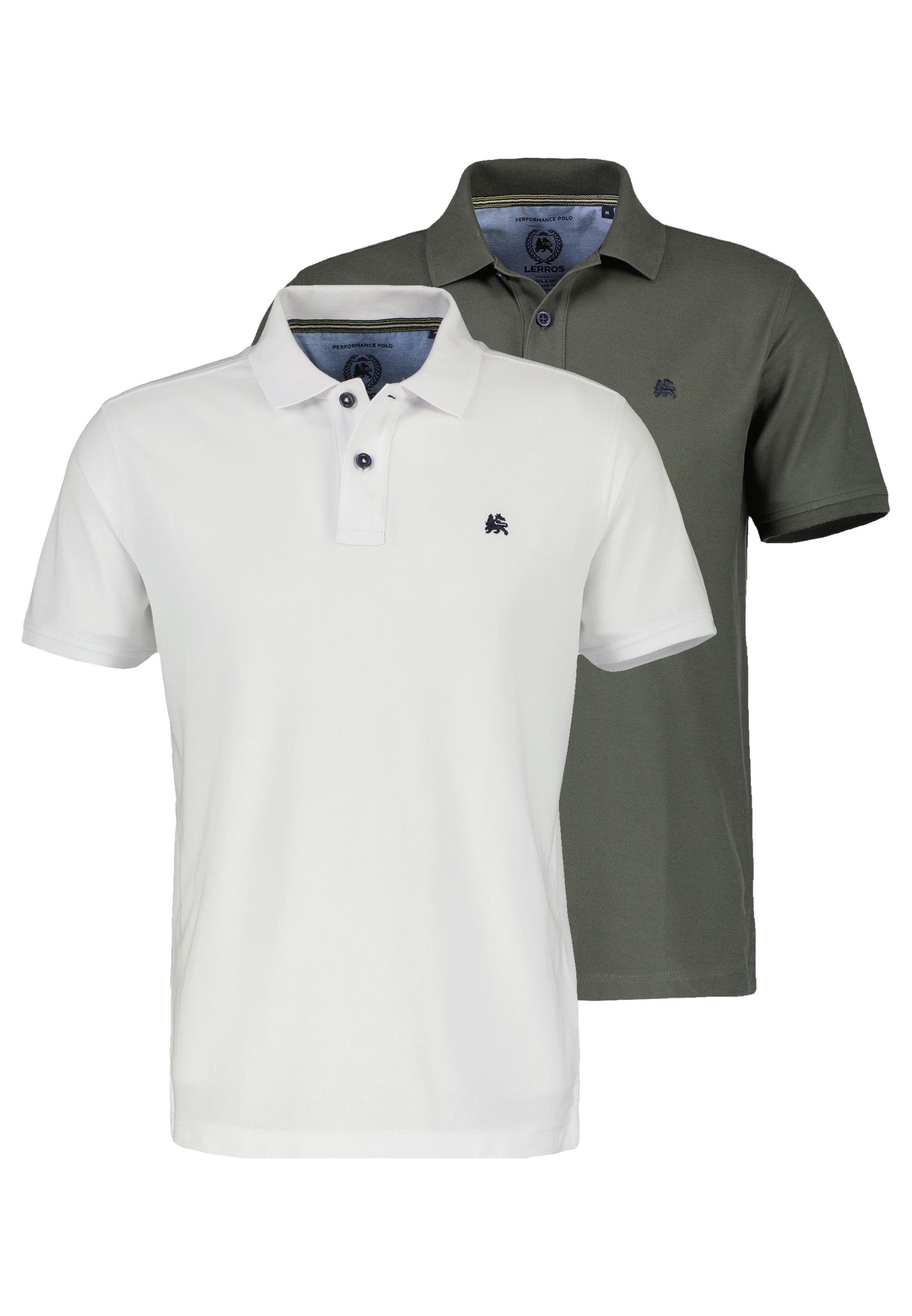 LERROS Poloshirt 2er Pack Basic (Spar-Set) Poloshirt - Baumwolle - Atmungsaktiv - Leichte Piqueware