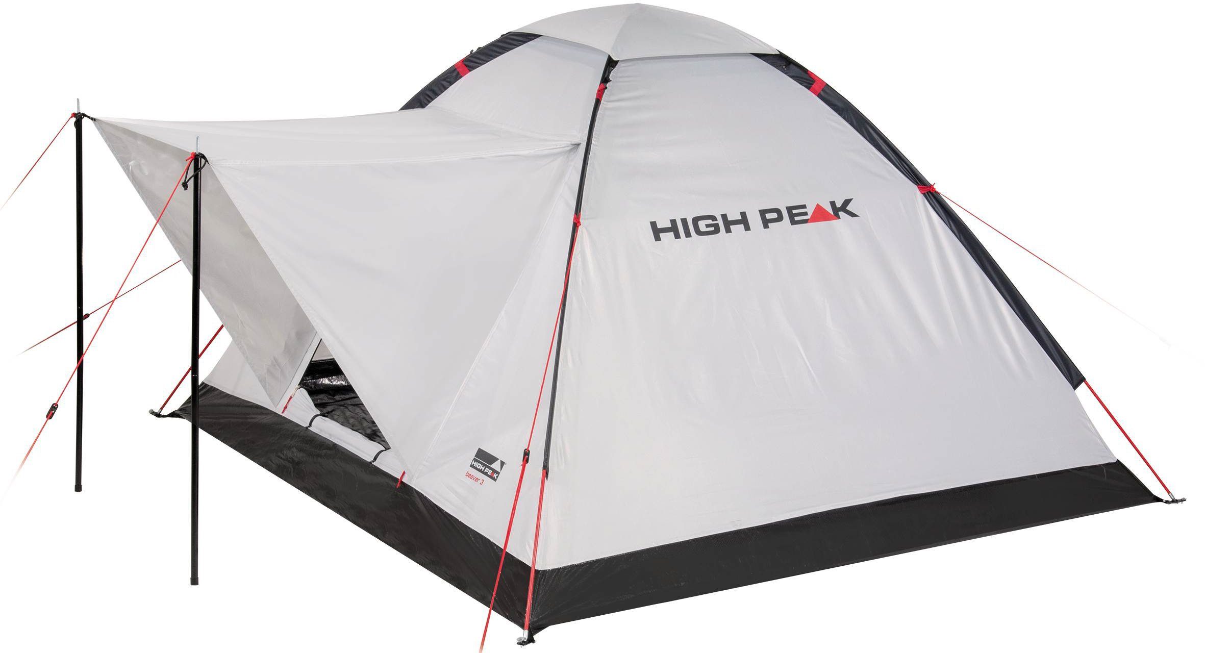 High Peak Kuppelzelt Zelt (mit Personen: 3 Transporttasche) Beaver pearl 3