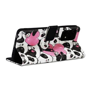 FITSU Handyhülle Handytasche für Samsung Galaxy A52 Hülle Panda Motiv 6,5 Zoll, Flipcase für Samsung A52 Handyhülle, Handytasche mit Kartenfach